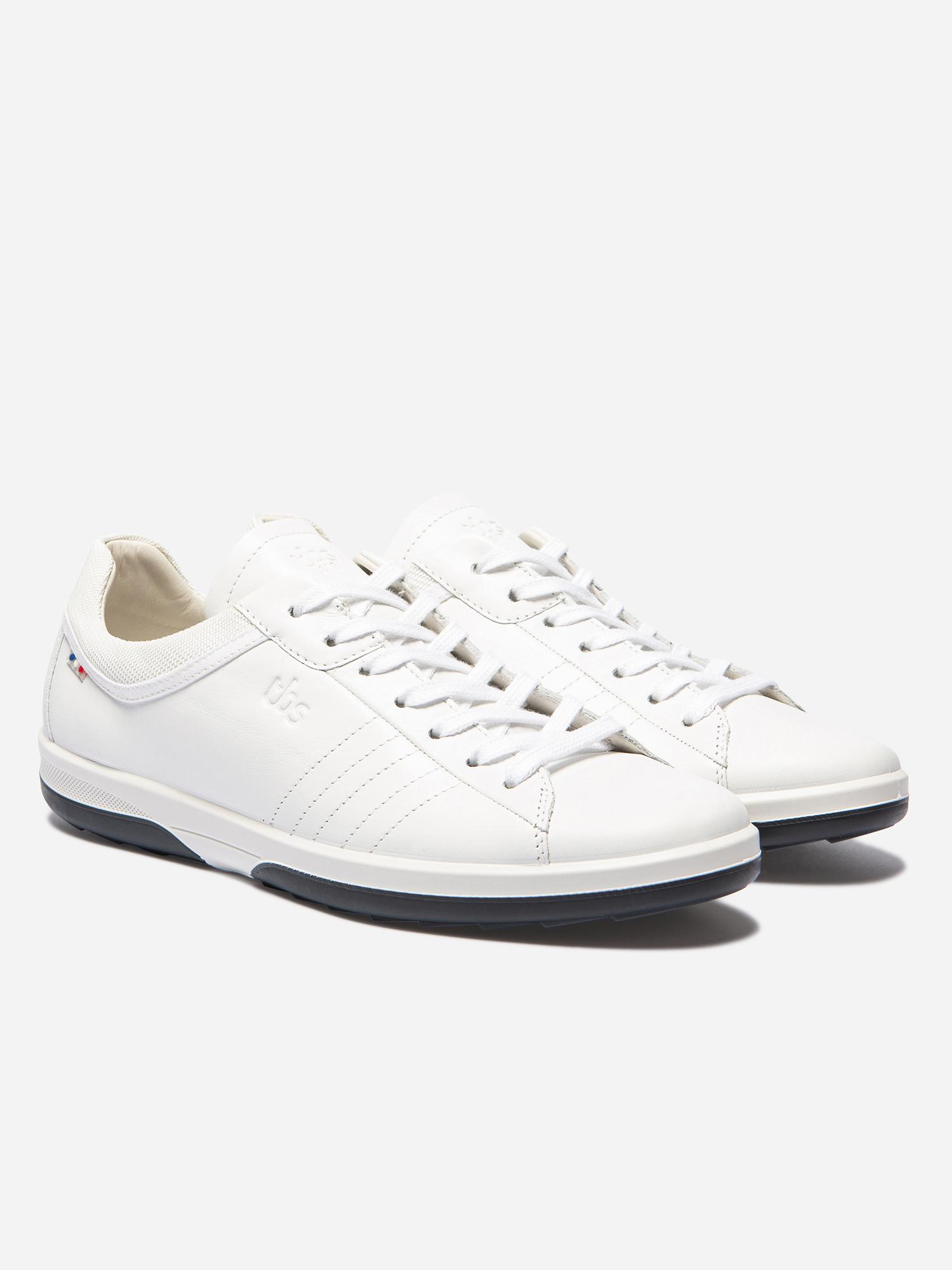 Tennis blanche cuir homme discount