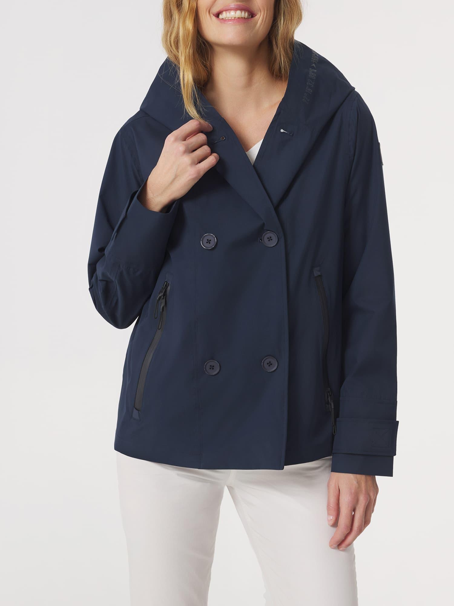 Caban Femme Matiere Legere Impermeable Marine tbs