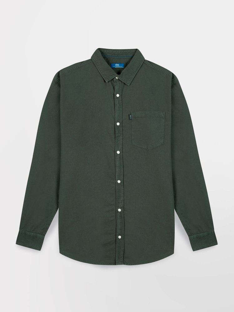 Chemise manches longues Brodyche - Couleur vert - Pour Homme - TBS - Taille XL