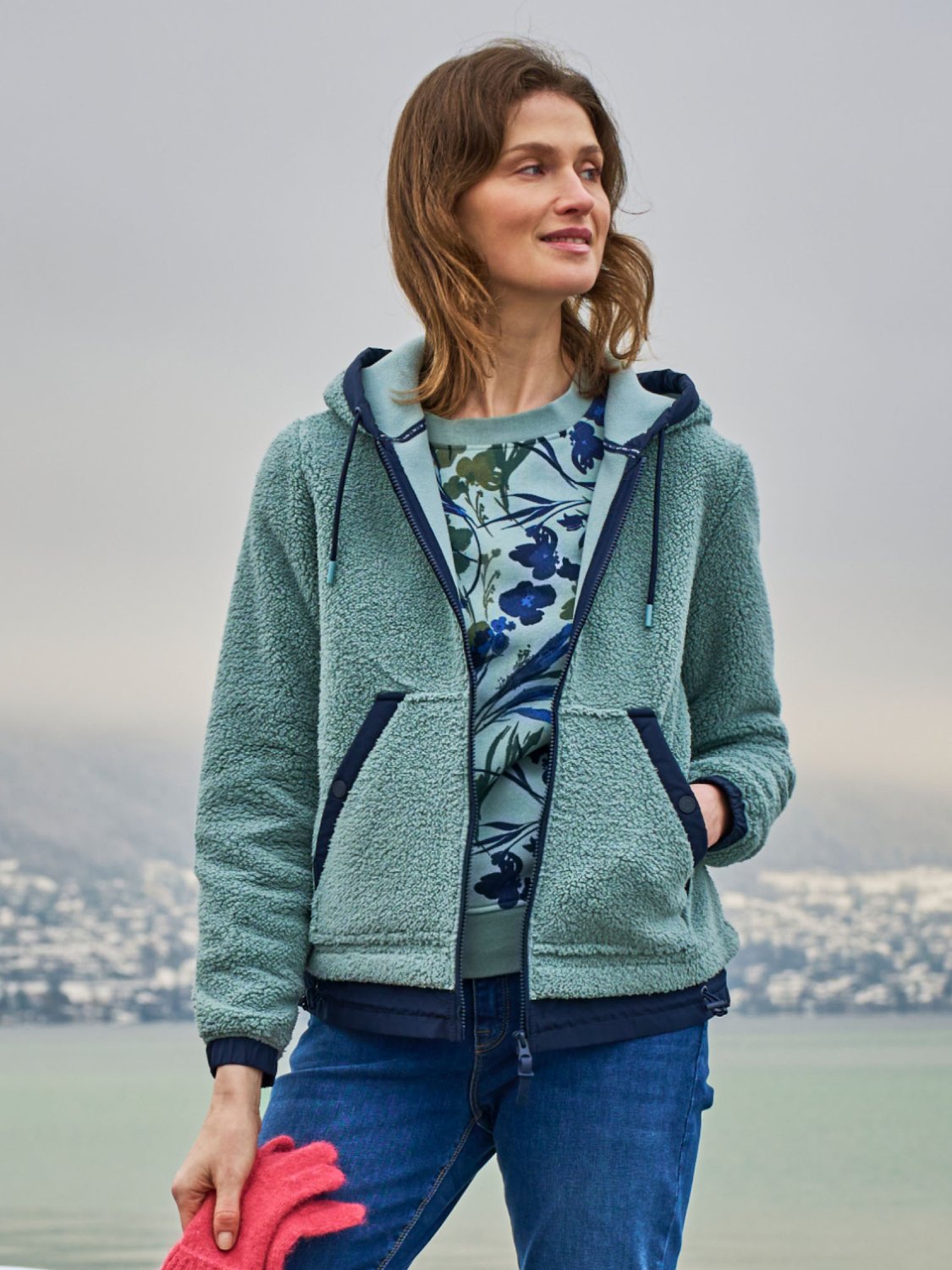 Veste Polaire Femme Zippée Sans Capuche - Manteau D'hiver Chaud, Taille Grande, Col Montant | Pour Sport, Rando, Quotidien