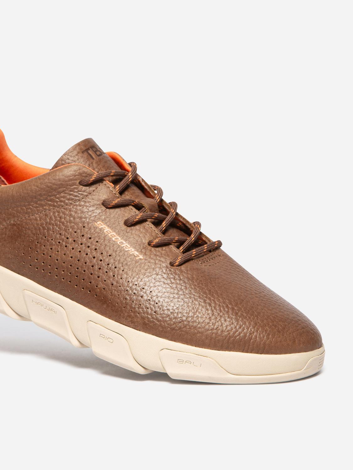 Runnings cuir grainé Marron JAZBARY