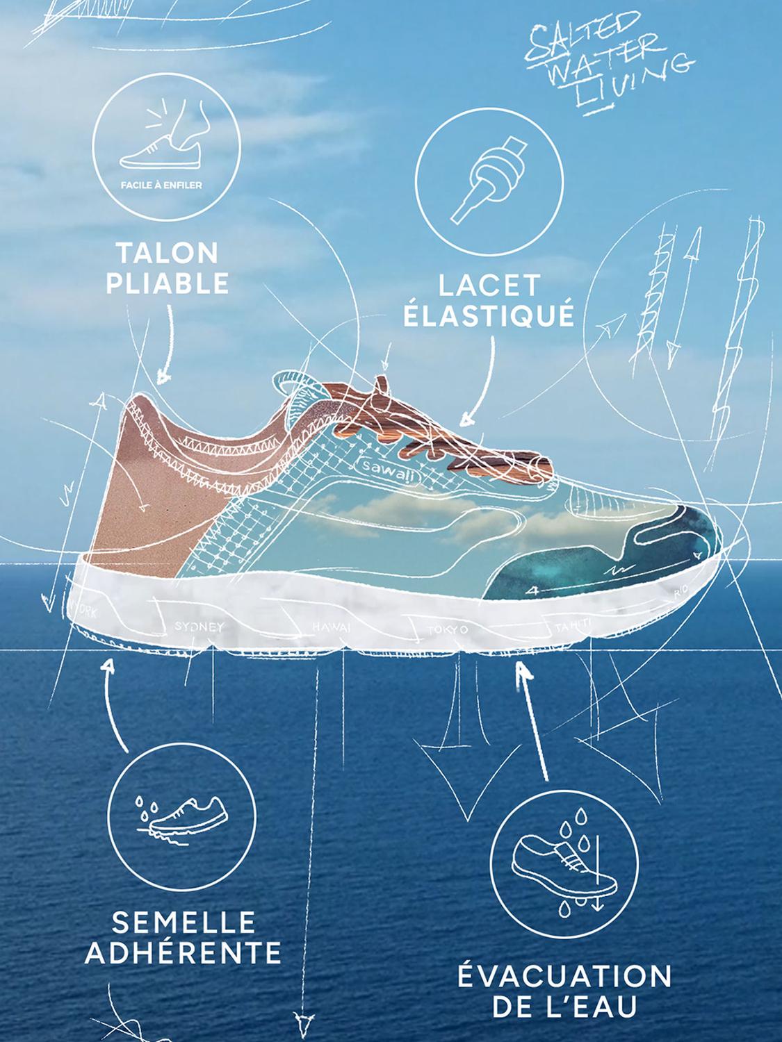 Women's running shoes Bleuet and Blush JAZLIFE