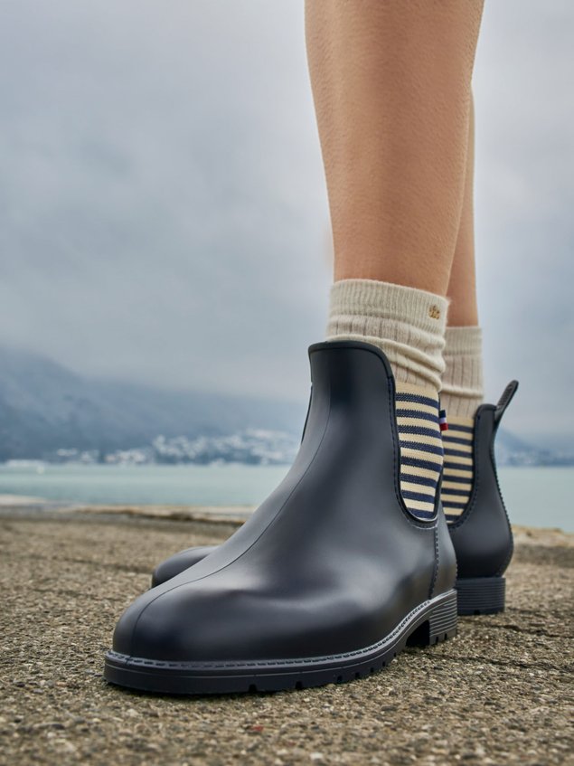 Bottines de Pluie Femme Fabriquées en France Marine JUMPING