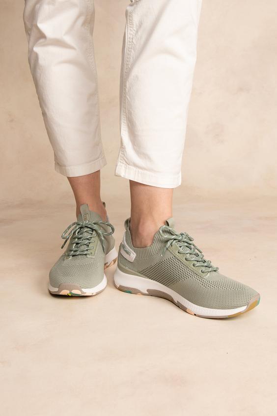 Baskets Femme Confort Textile Recyclé Argile Camo Jellina