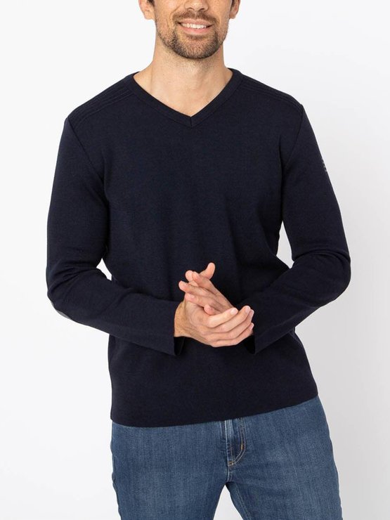 Pull Homme Marine Laine Mérinos Made In France