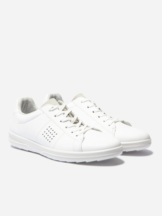 Baskets Homme Made in France Dessus Cuir Blanc