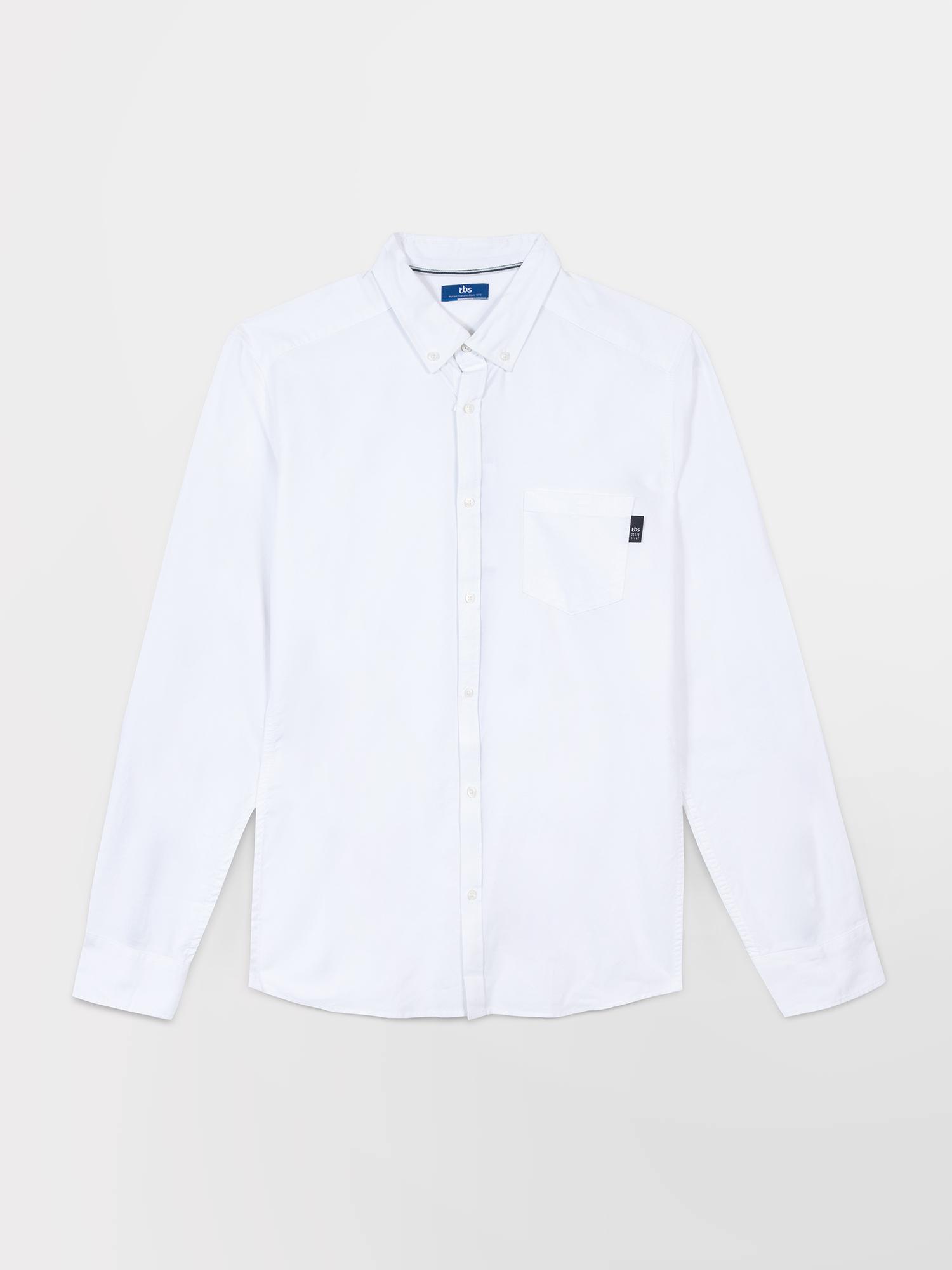 Chemise Habillée Attention, Manches Longues, Rayures Blanches/noires/grises - Taille S, NEUVE