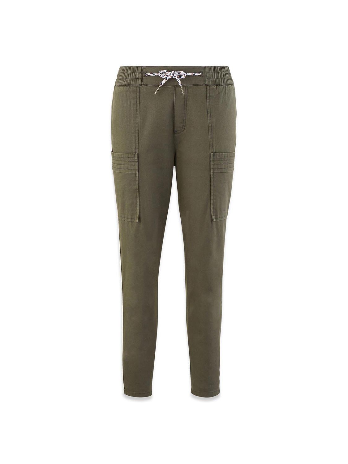 Pantalon Femme 7 8 Esprit Cargo Kaki tbs