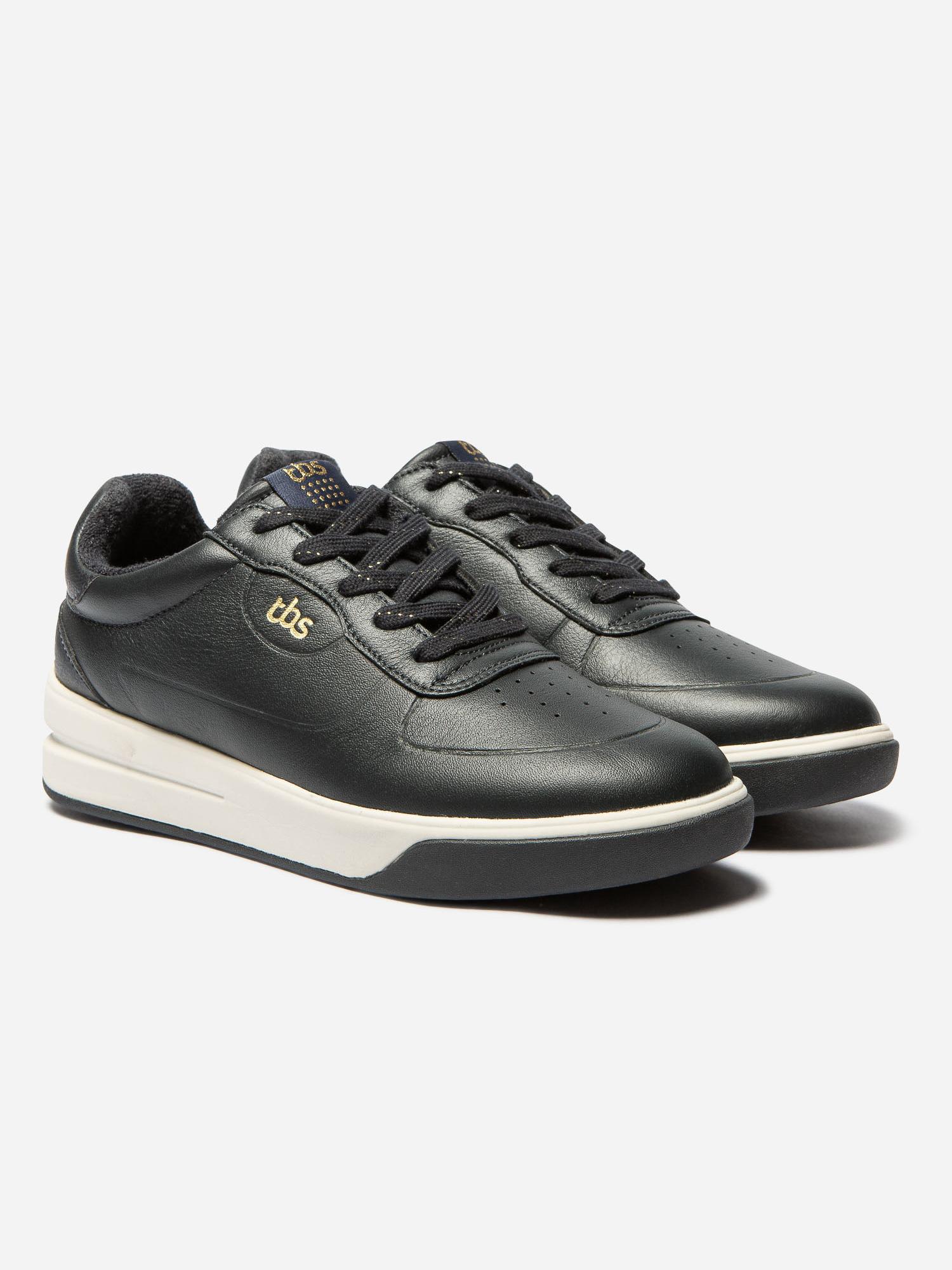 Baskets Femme Confort Cuir Marine tbs