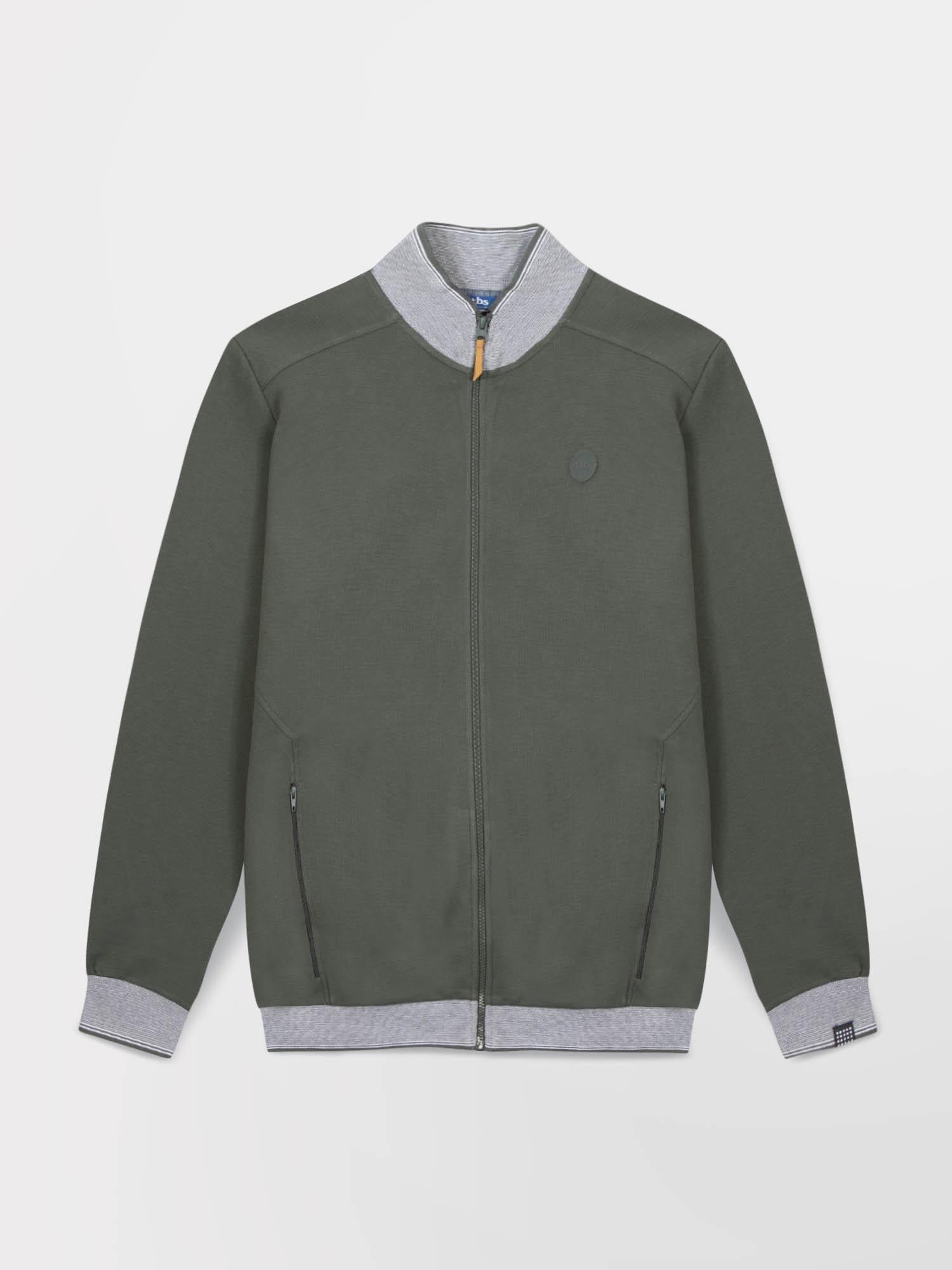 Gilet Homme Molletonne Coton Pique Vert LOANNGIL tbs