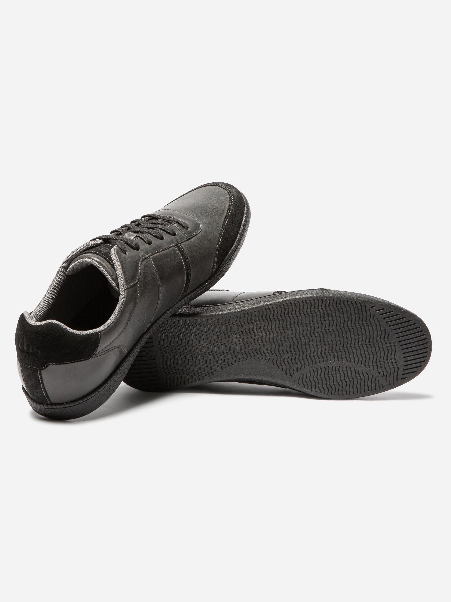 Tennis Homme Casual Cuir Noir tbs