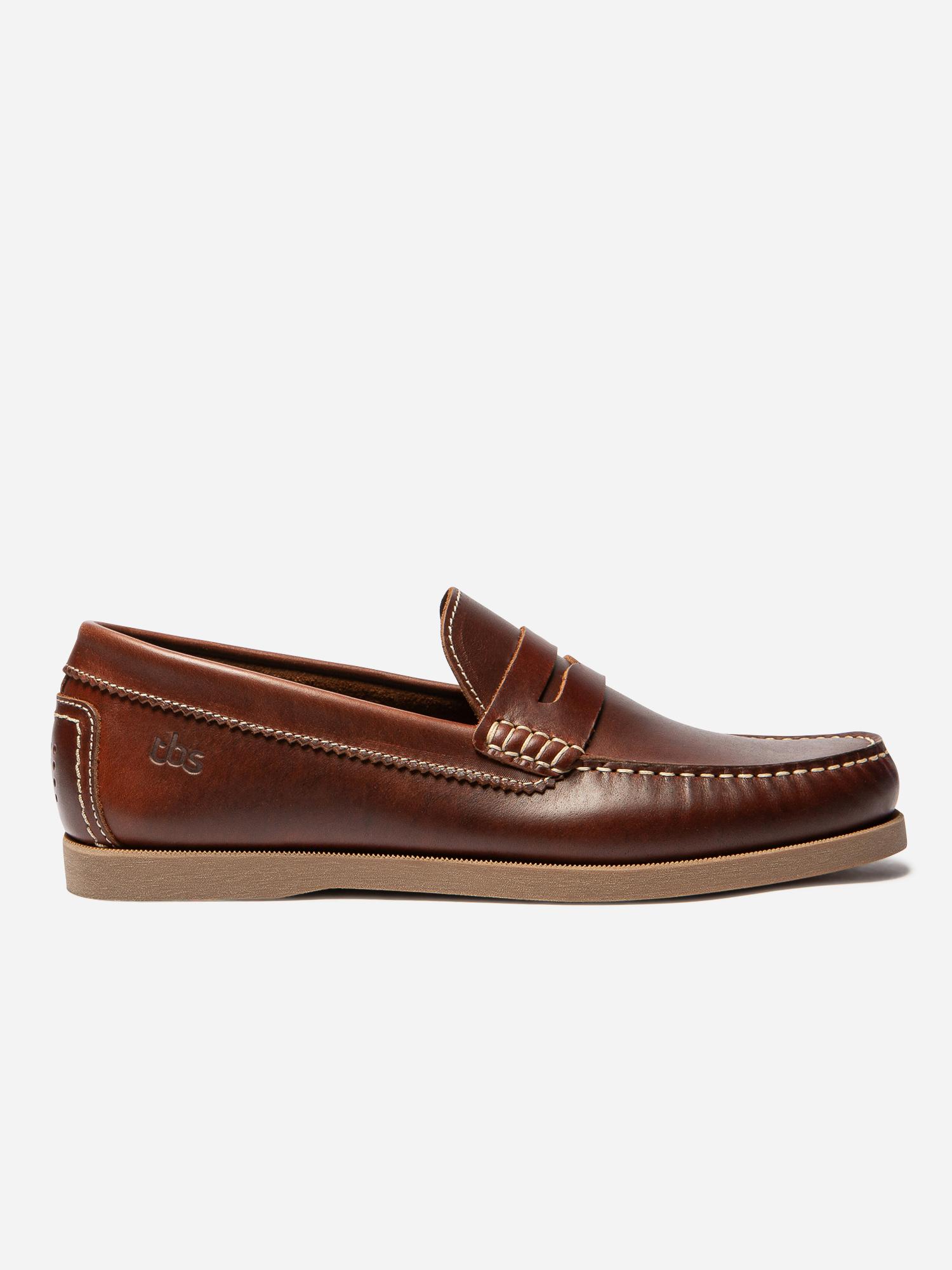 Mocassin Homme Semelle Adherente Cuir Marron PALERME tbs