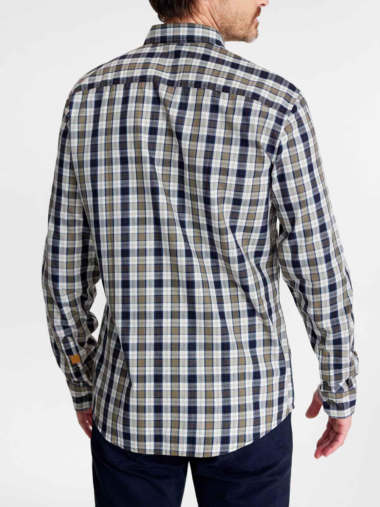 Chemise Homme Petits Carreaux Bleu et Gris tbs