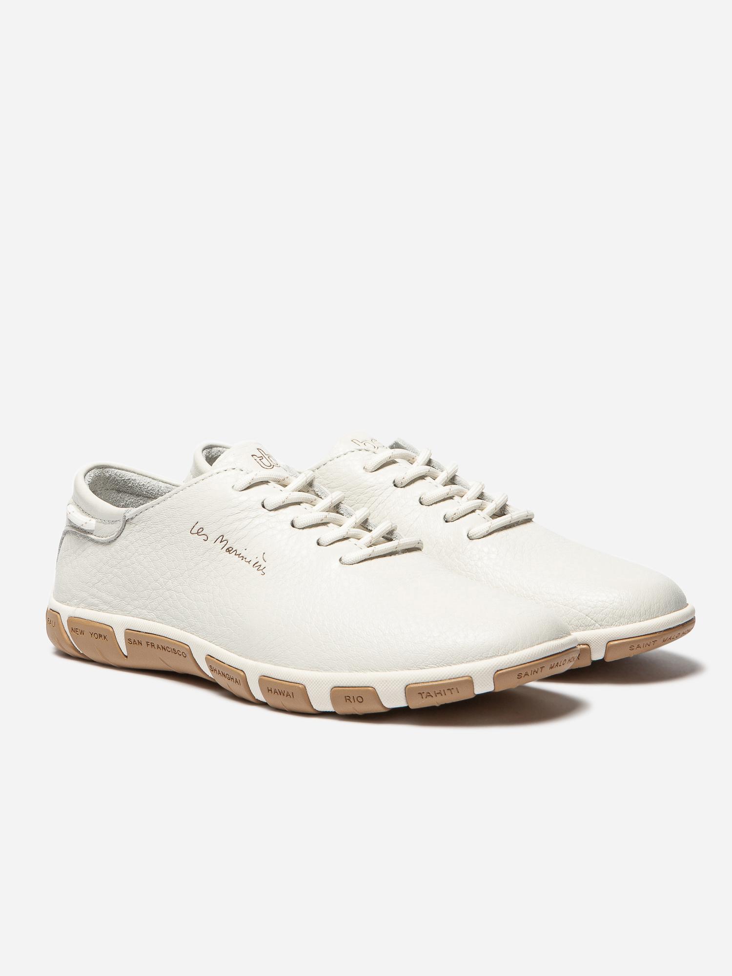 Tennis Femme Confort Cuir Blanc tbs