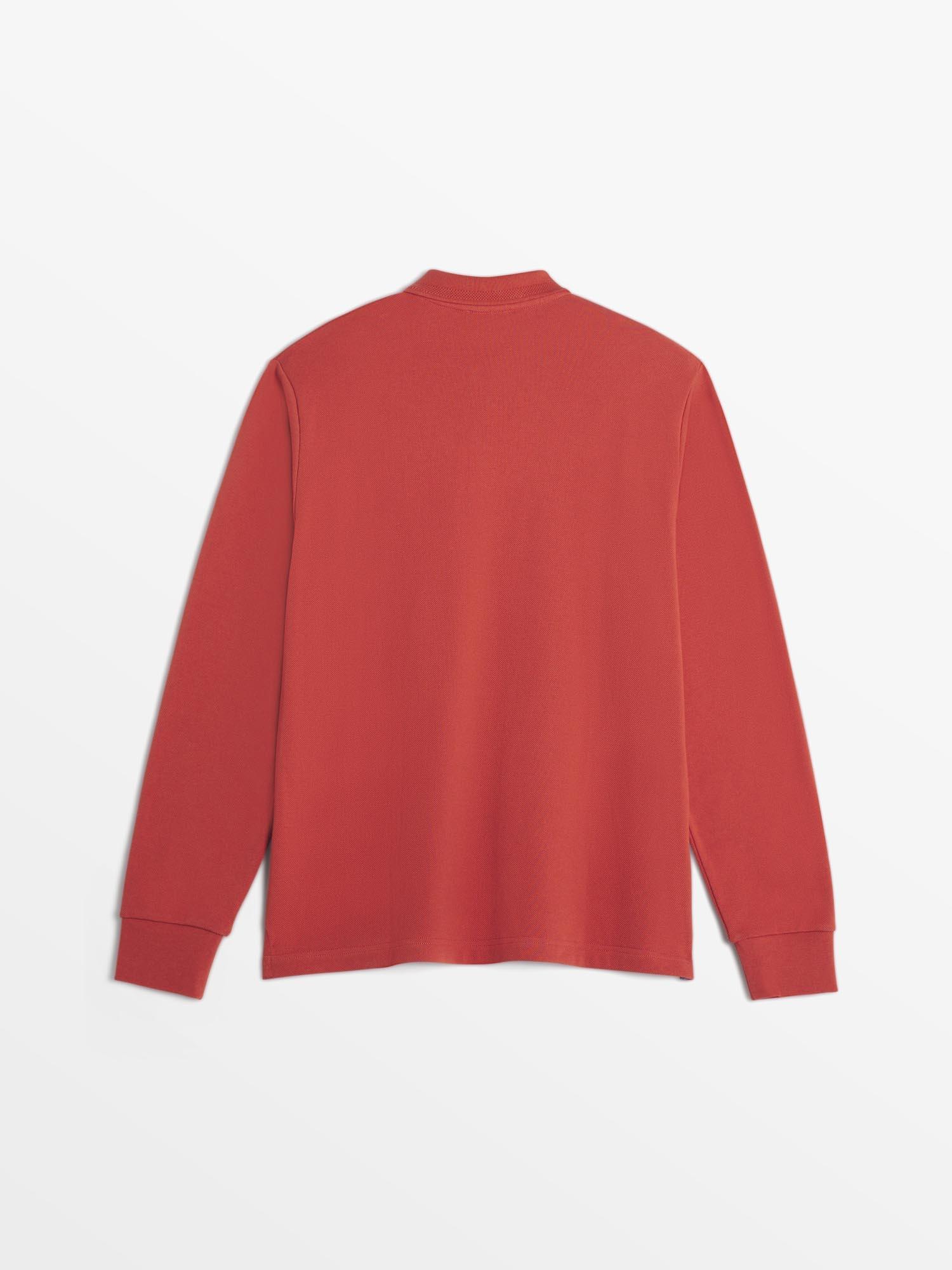 Polo Homme Chaud Manches Longues Rouge tbs