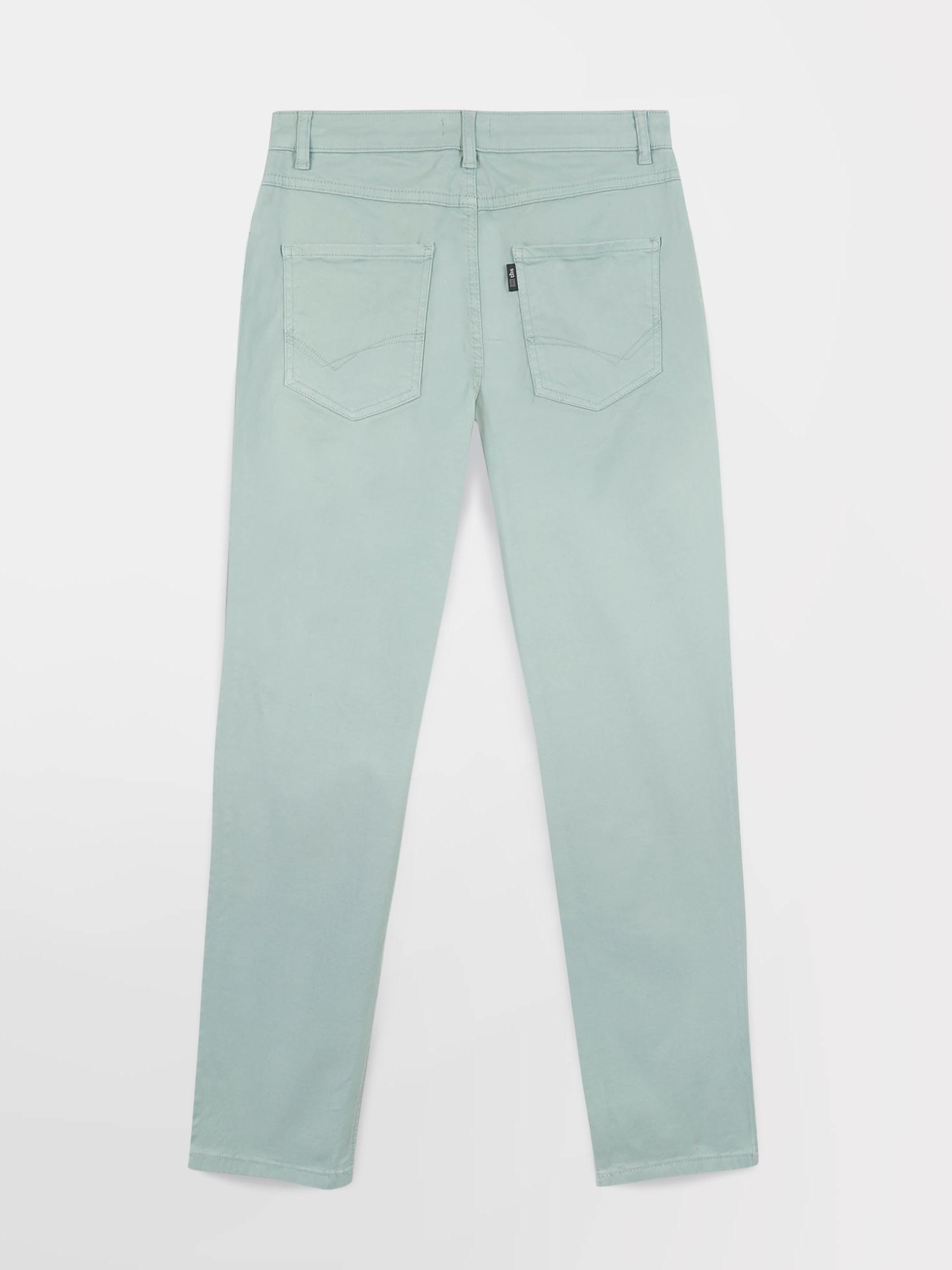 Pantalon Femme Stretch Coton Recycle Vert Clair NATTYPAN tbs