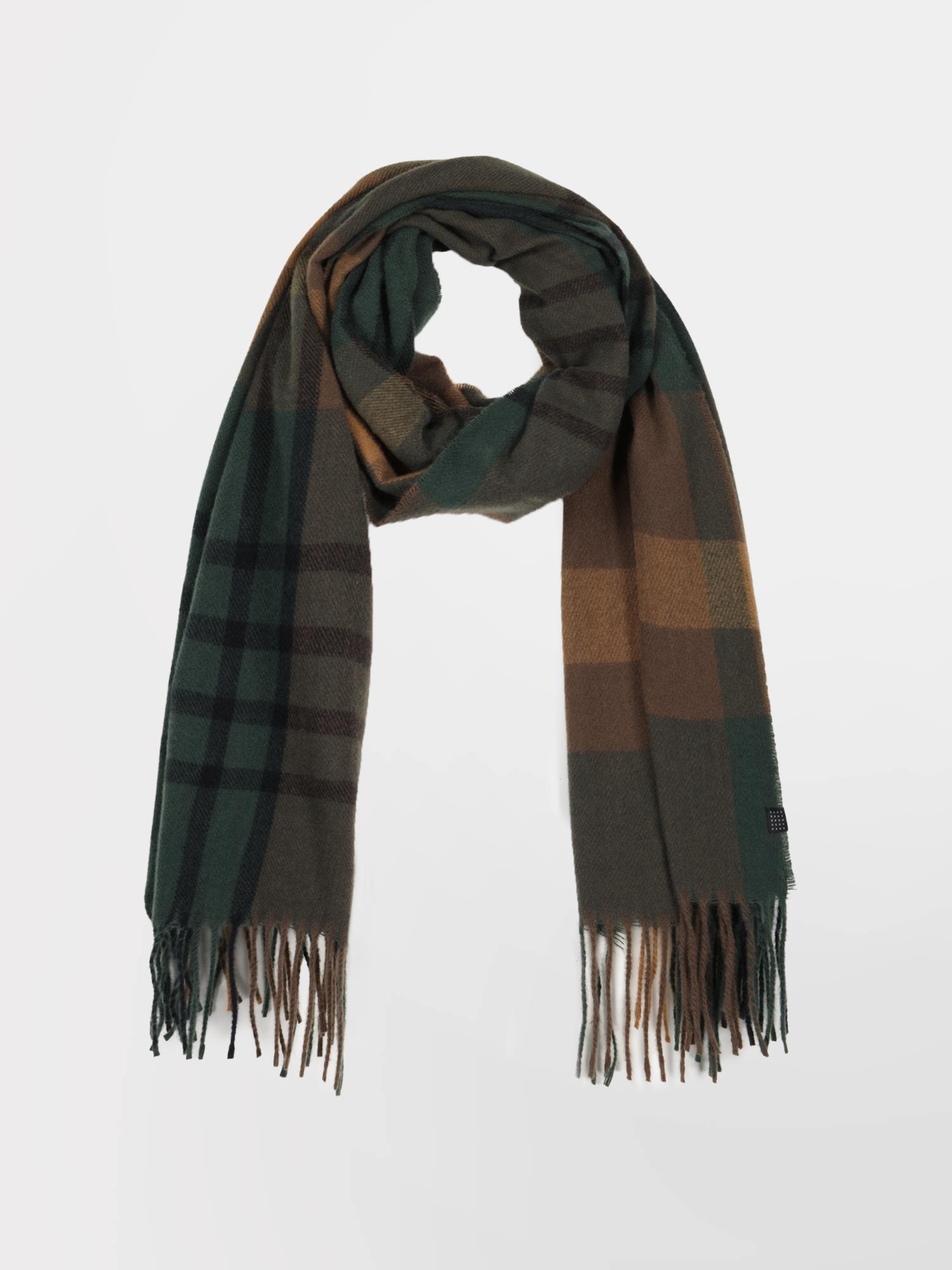 Écharpe Tube Homme 100% Cachemire - Tartan Vert Forêt, Qualité Premium, Neuve