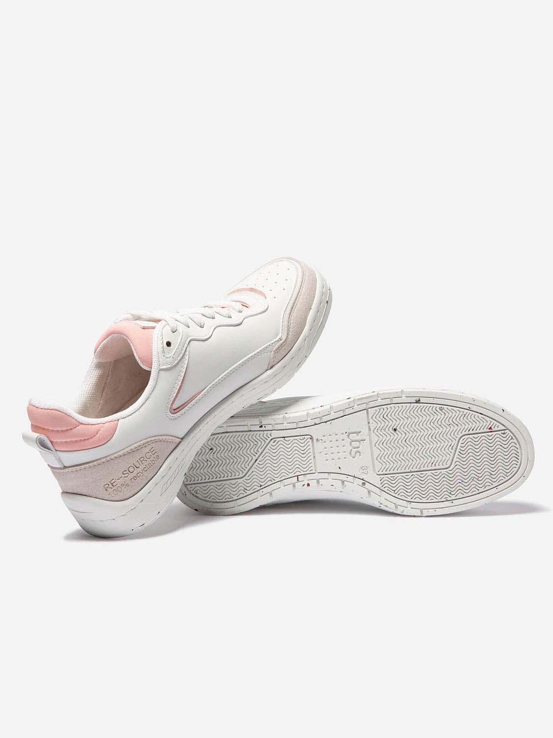 Baskets Femme Blanc et Rose Recyclables tbs