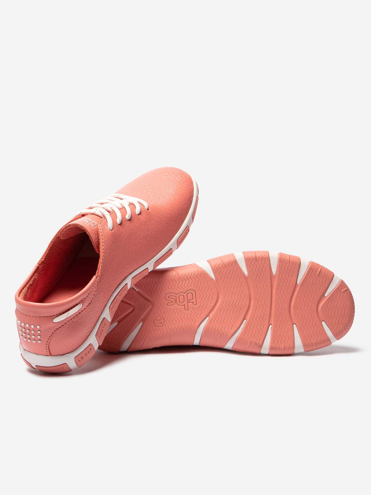 Tennis Femme Confort Cuir Rose tbs