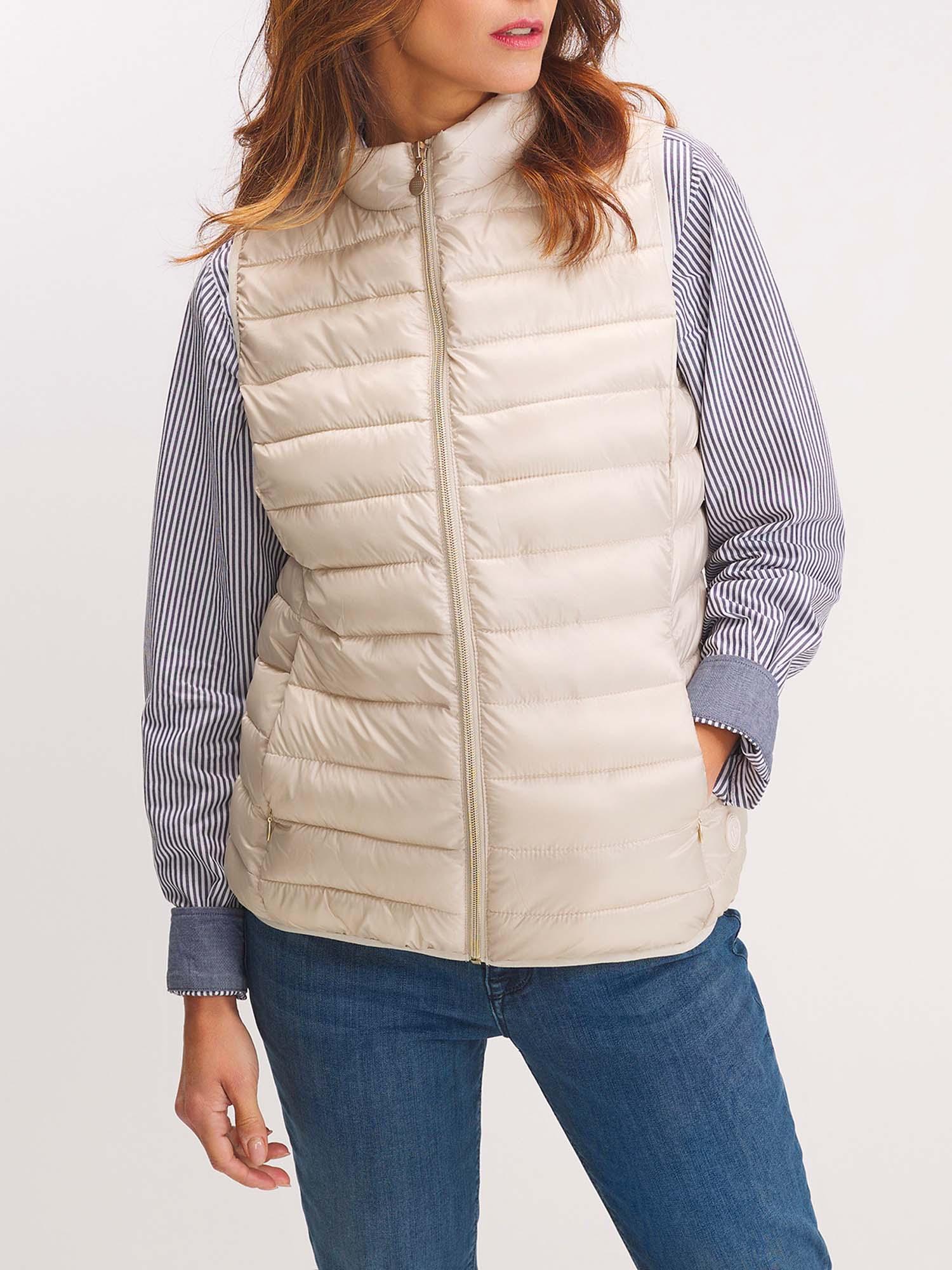 Doudoune Femme Sans Manches Blanc tbs