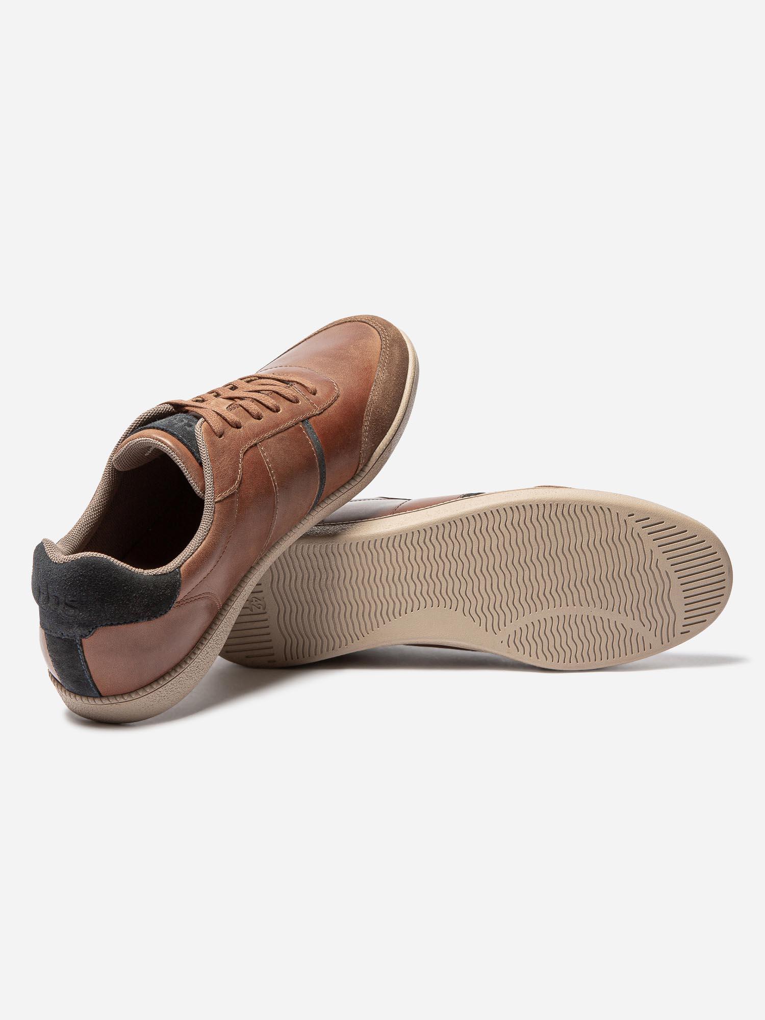Tennis cuir marron homme outlet