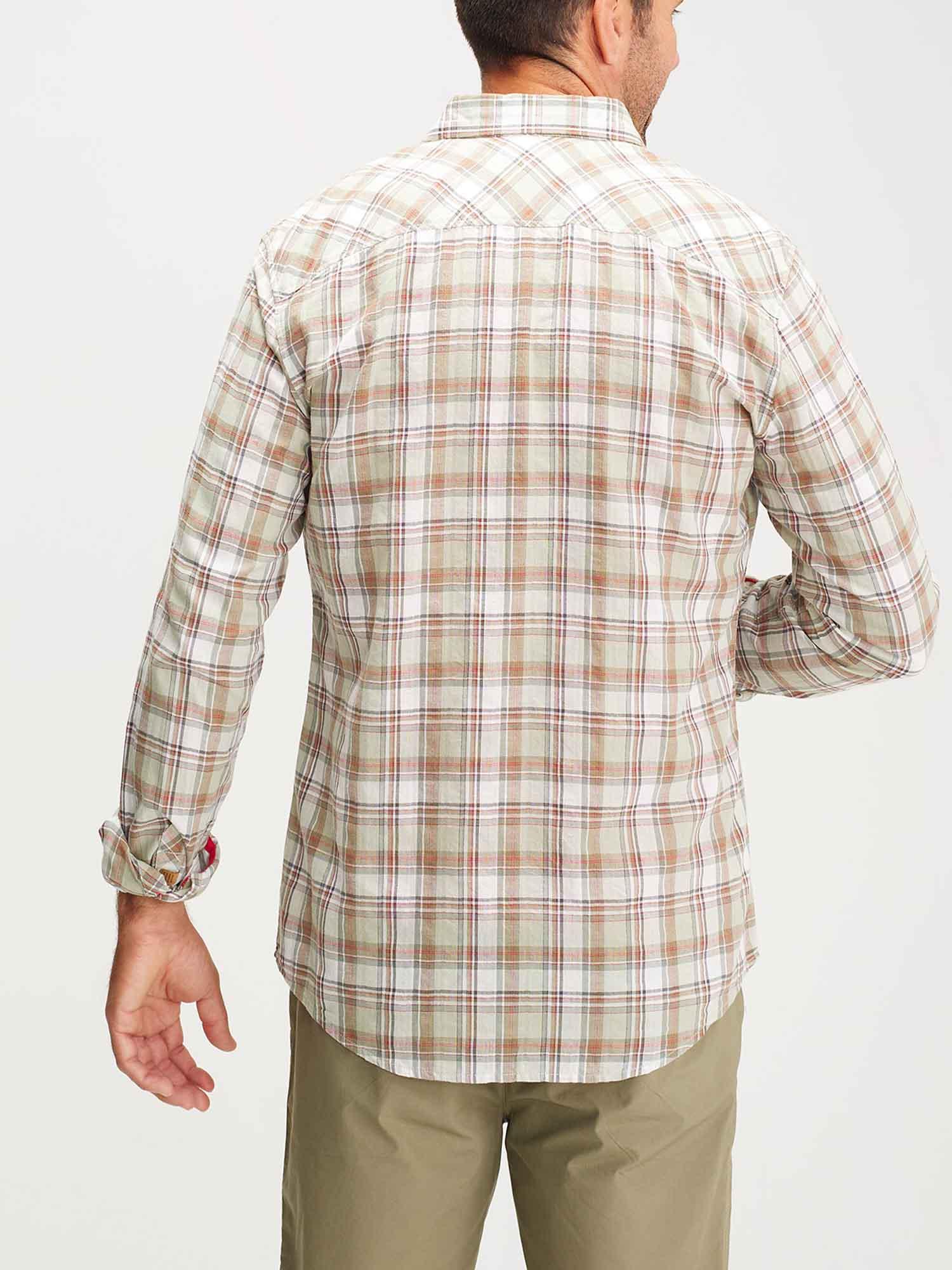 Chemise Homme A Grands Carreaux Kaki tbs