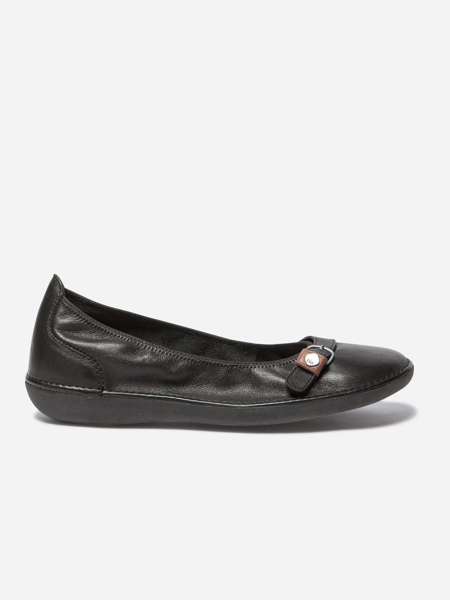 Ballerines Femme Couleur Café En Cuir Noir - Talon 4cm - Pointure 36 - Parfait état (Neuves Sans Boîte)