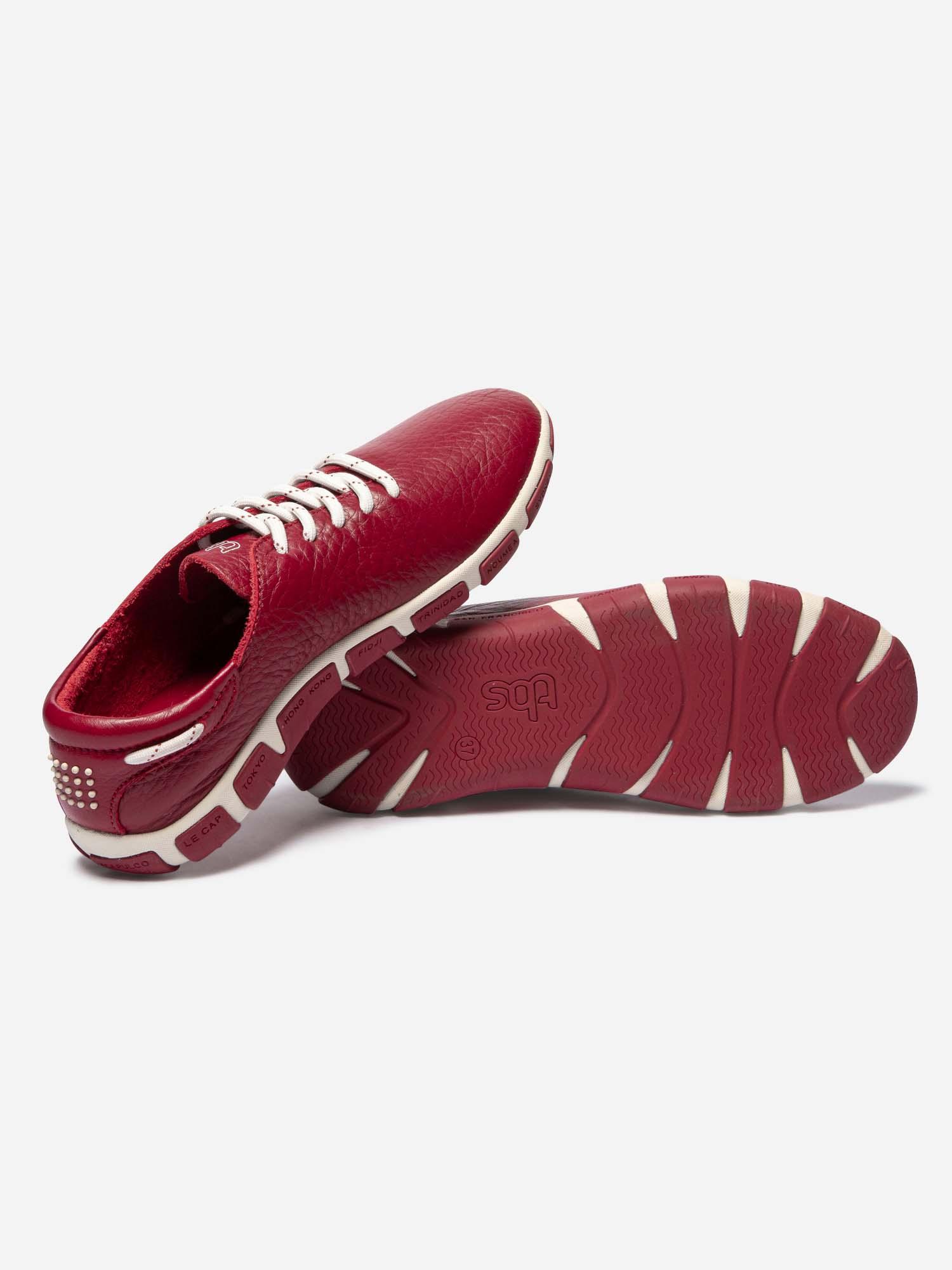 Tennis toile rouge femme discount