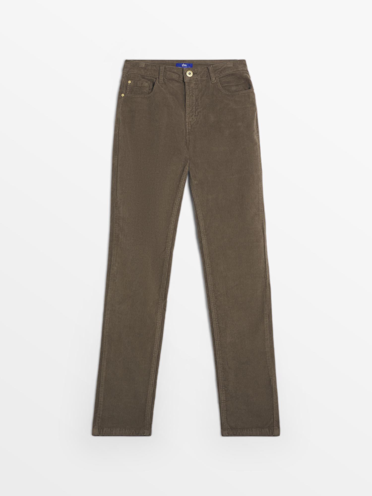 Pantalon Femme Velours C tel Kaki tbs
