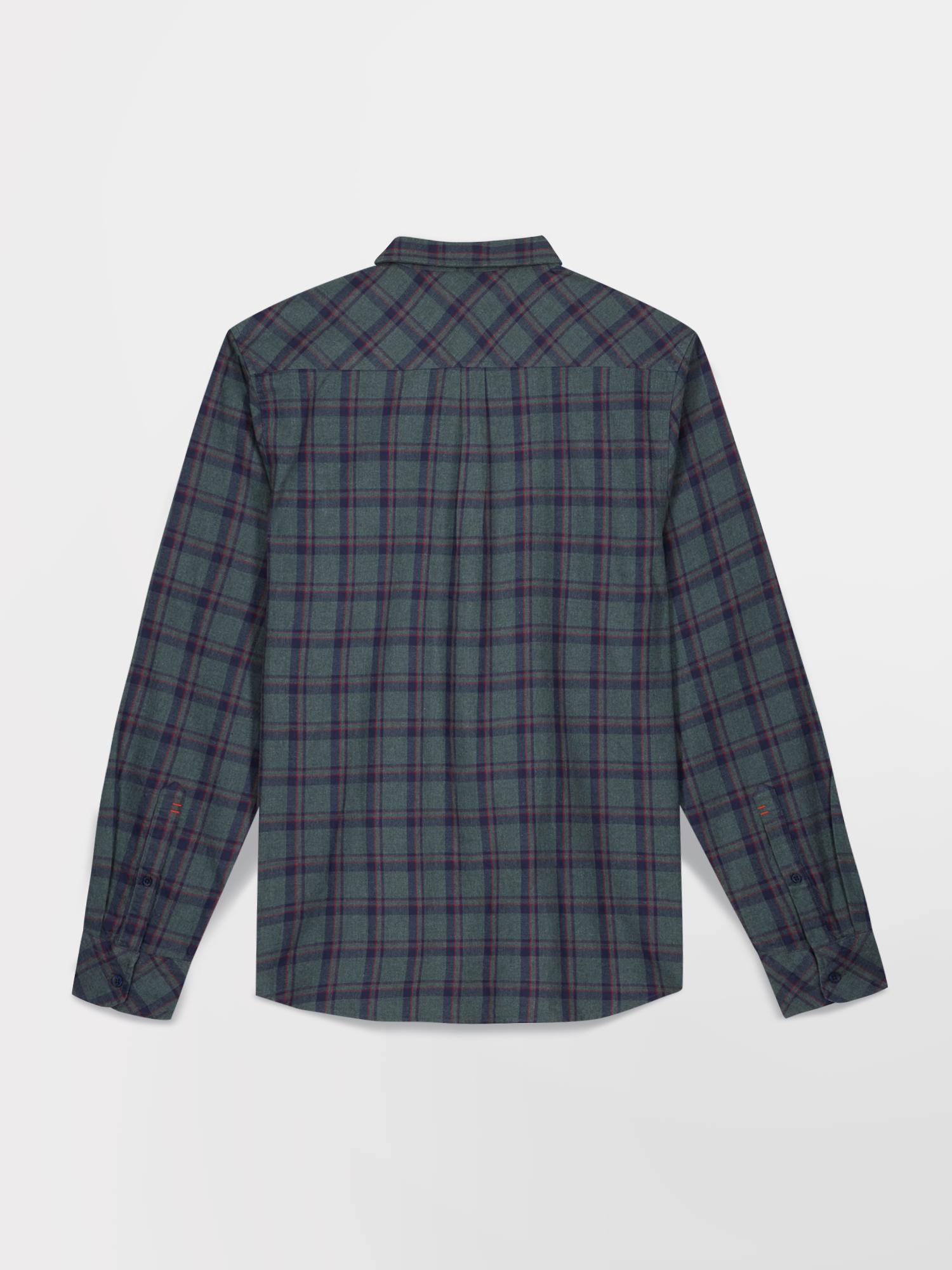 Chemise Bensimon Taille L, 100% Coton, Carreaux Kaki Et Rouge - Neuf Avec étiquettes