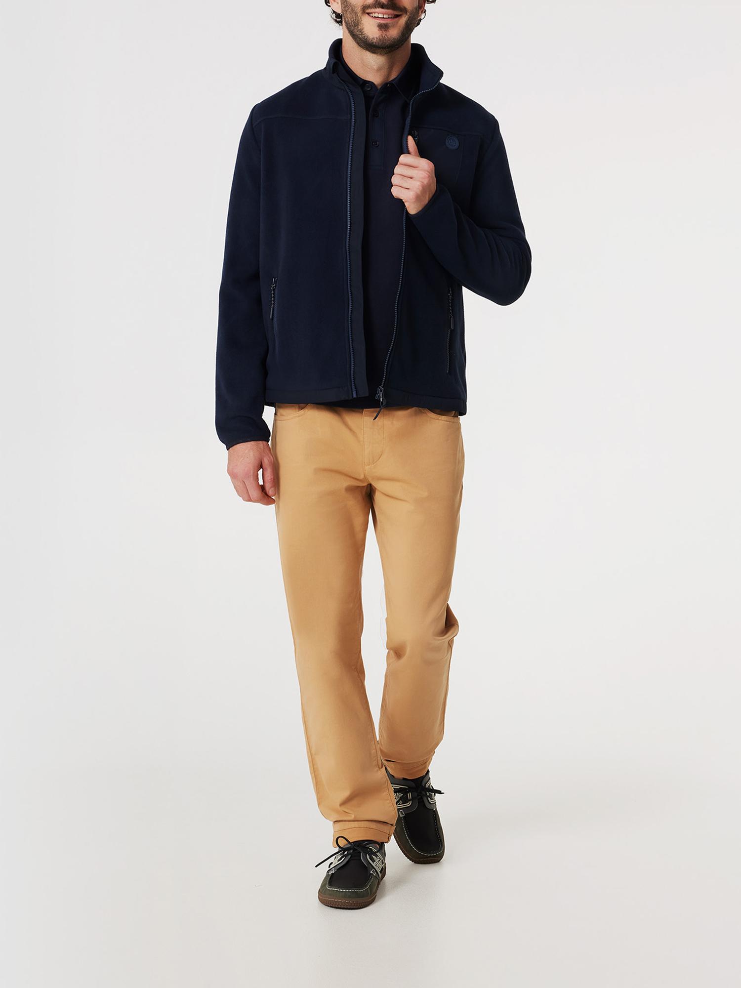 Pull Polaire Homme Solid SDMatzo - Col Montant, Poches Zippées - Coupe Décontractée - Polyester Chaud