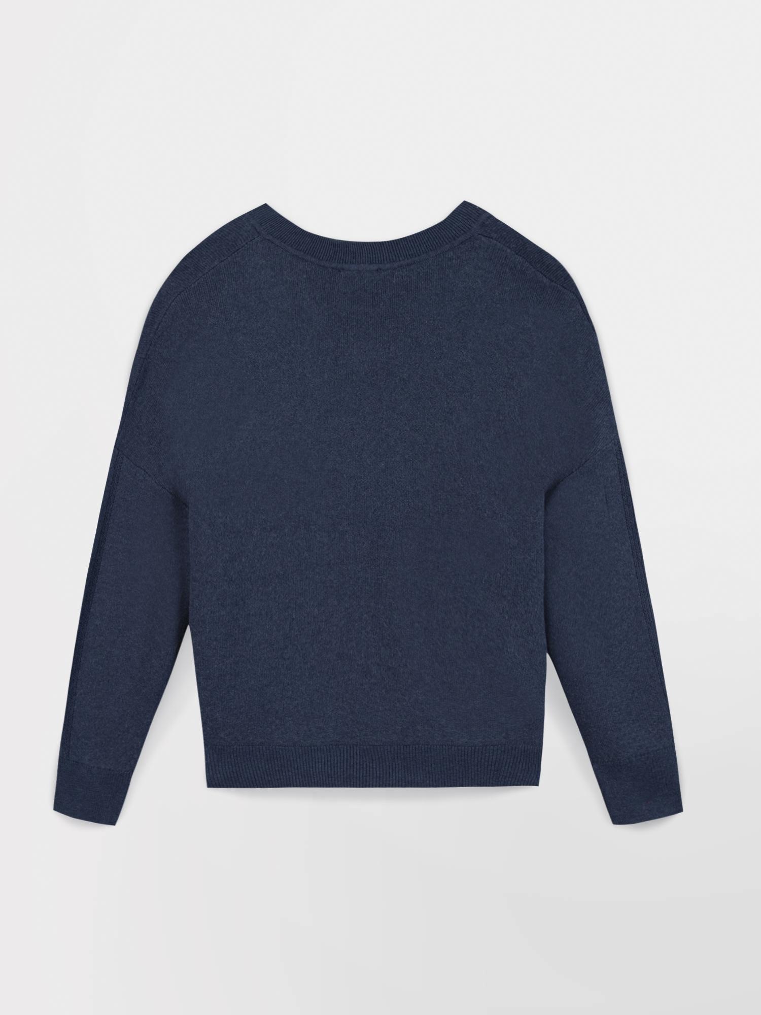Pull Fille NEXT 7 Ans, Coton Rayé Blanc, Col équipage, Broderie Cactus