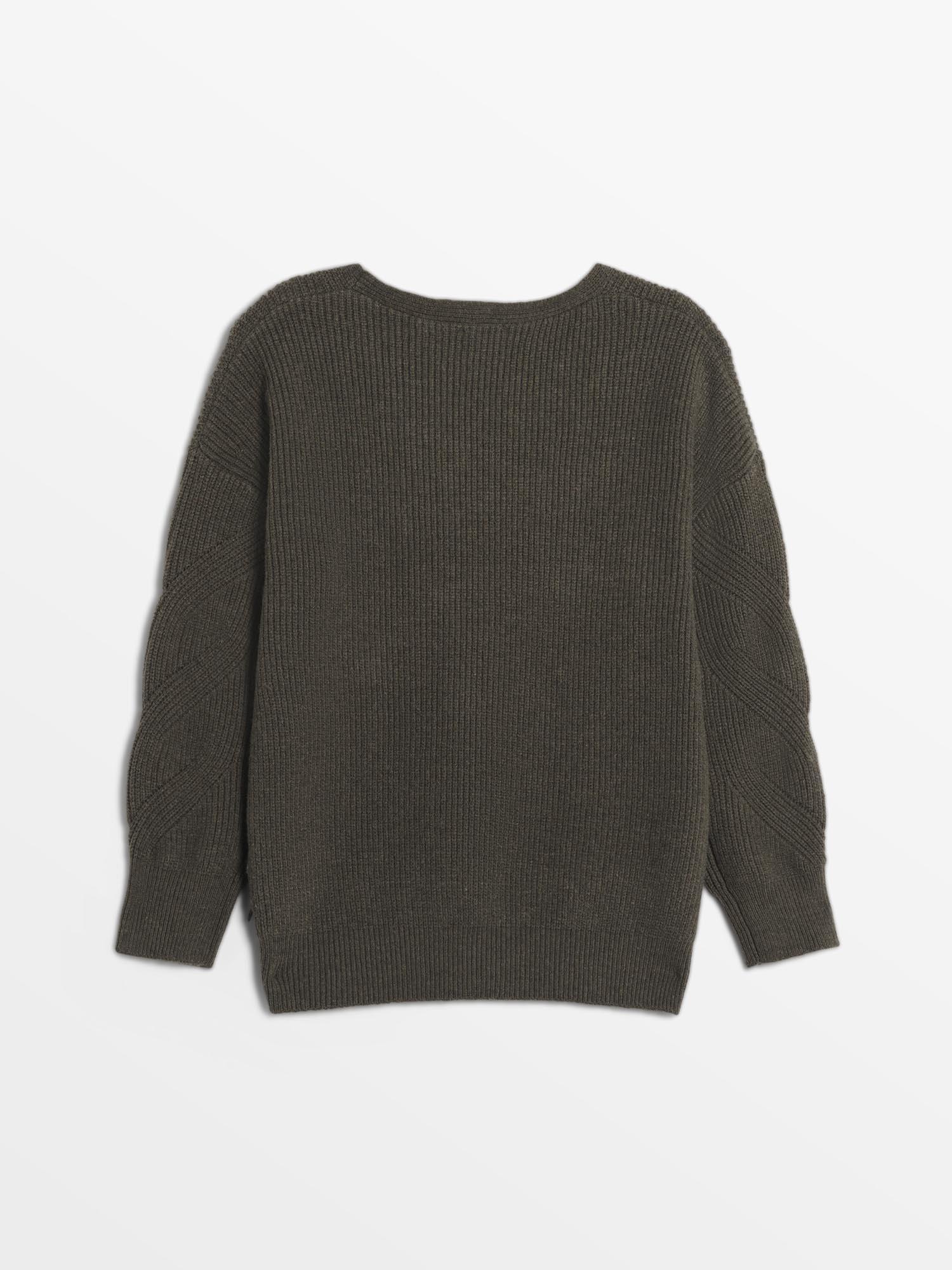 Pull Femme Manches Torsad es Kaki tbs