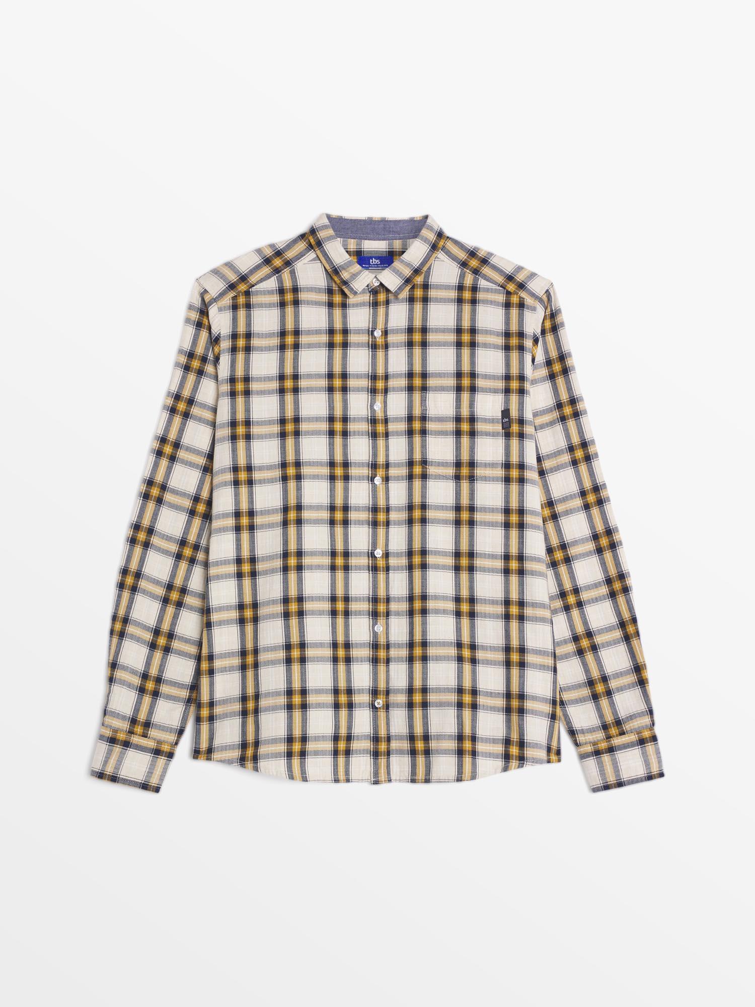 Chemise jaune et best sale noir