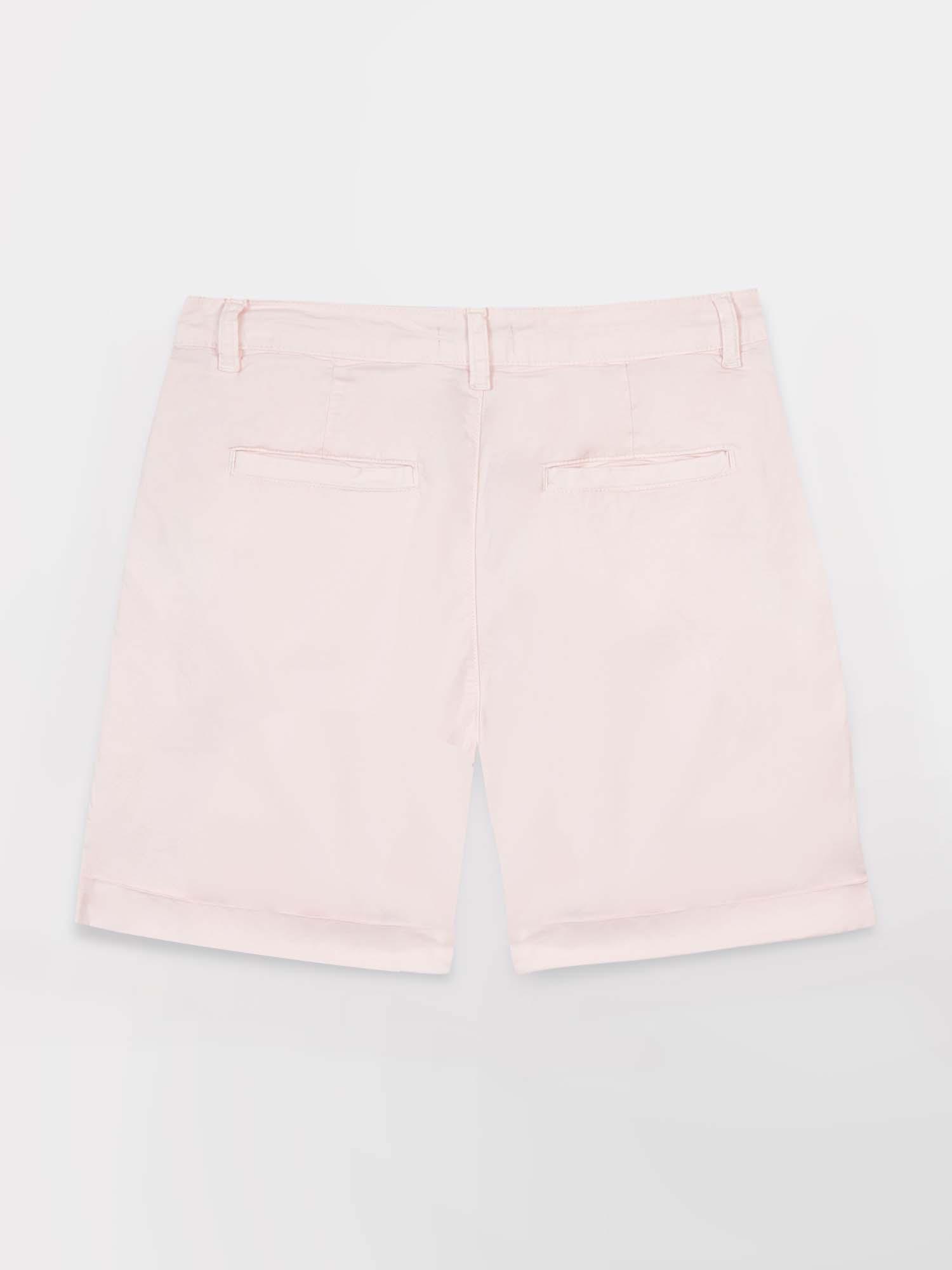Bermuda Femme Coton Stretch Rose Clair tbs
