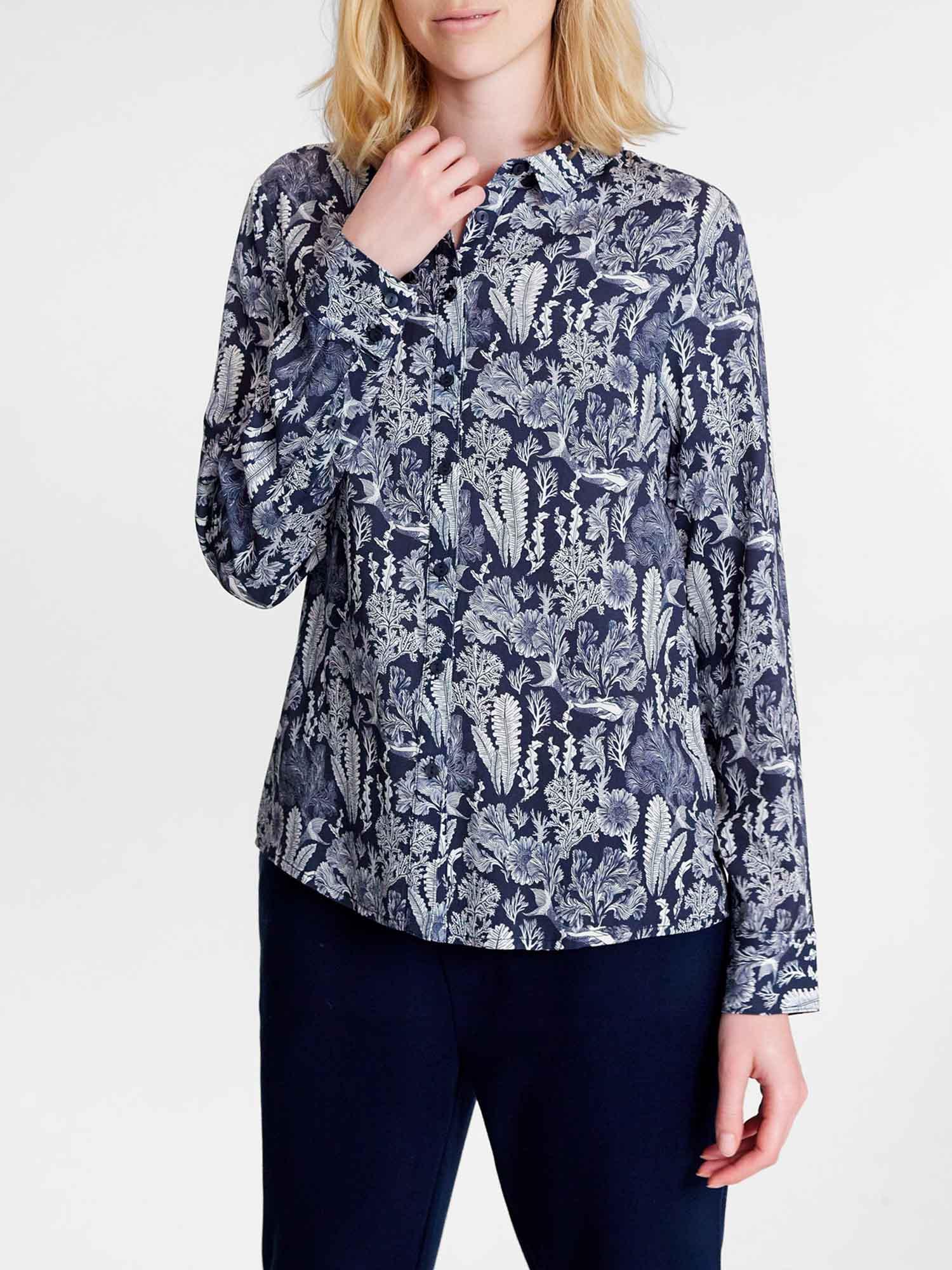 Chemise Femme A Motif Nautique Marine tbs
