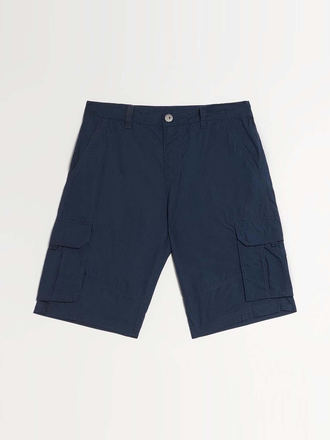 Short court Coton Marine pour Homme en Coton colorisbleu