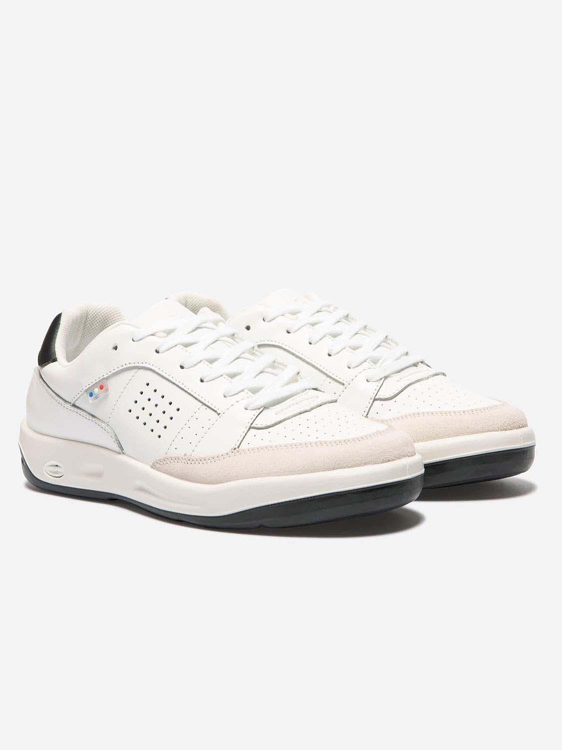 Baskets Homme Fabriqu es En France Dessus Cuir Blanc