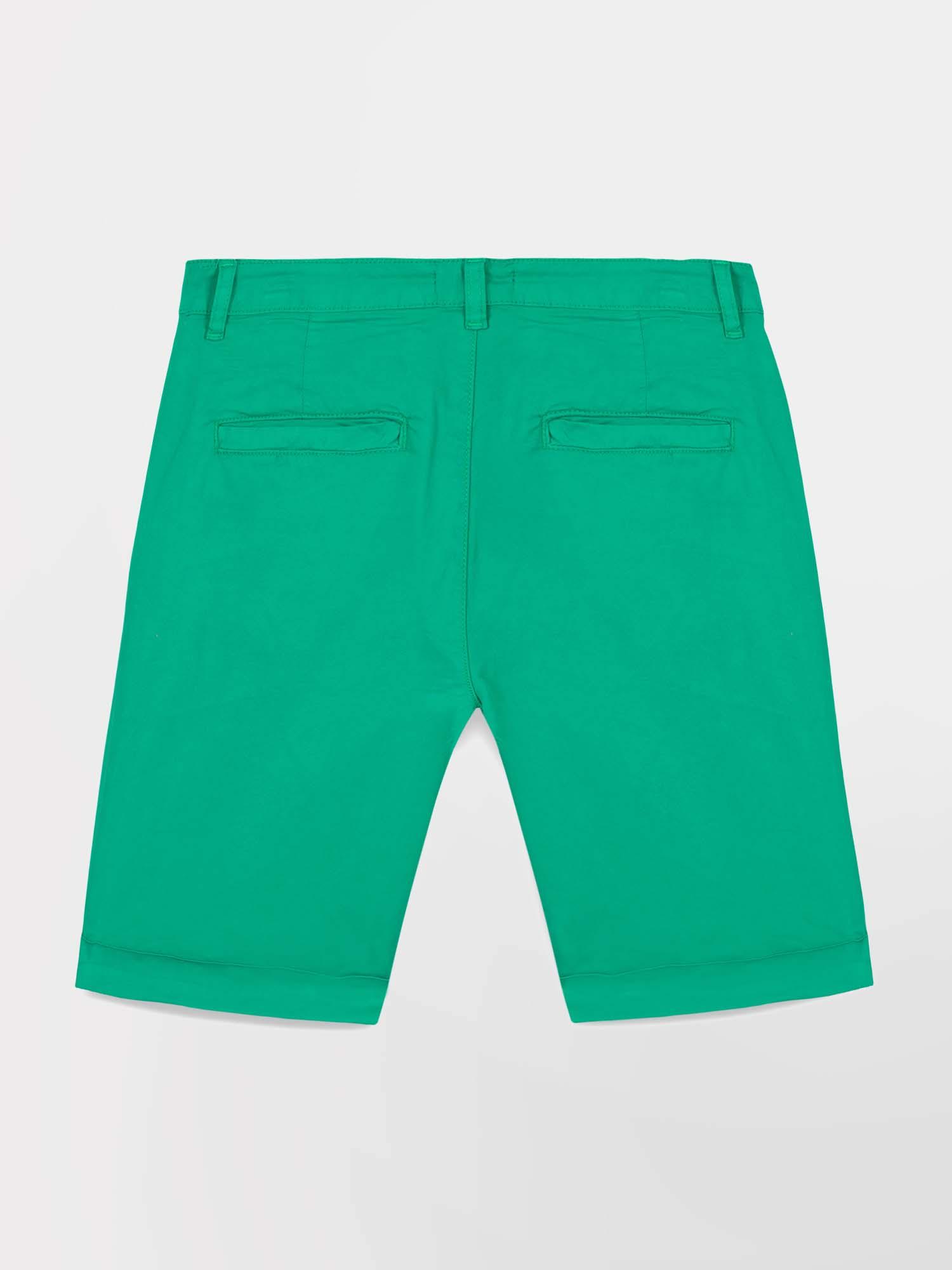 Bermuda Femme Coton Stretch Vert tbs