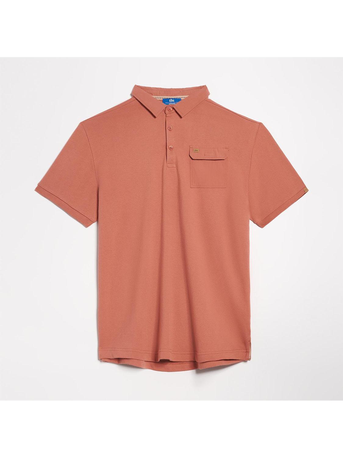 Polo Homme Esprit Jacquard Coton Orange tbs