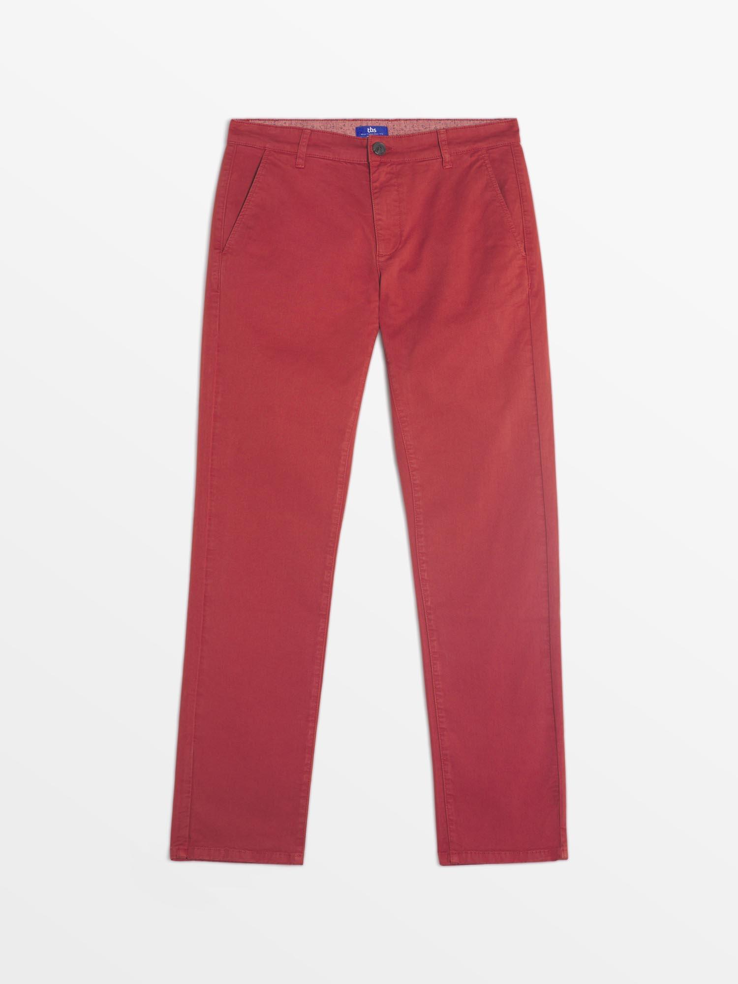 Pantalon Chino Homme Rouge tbs