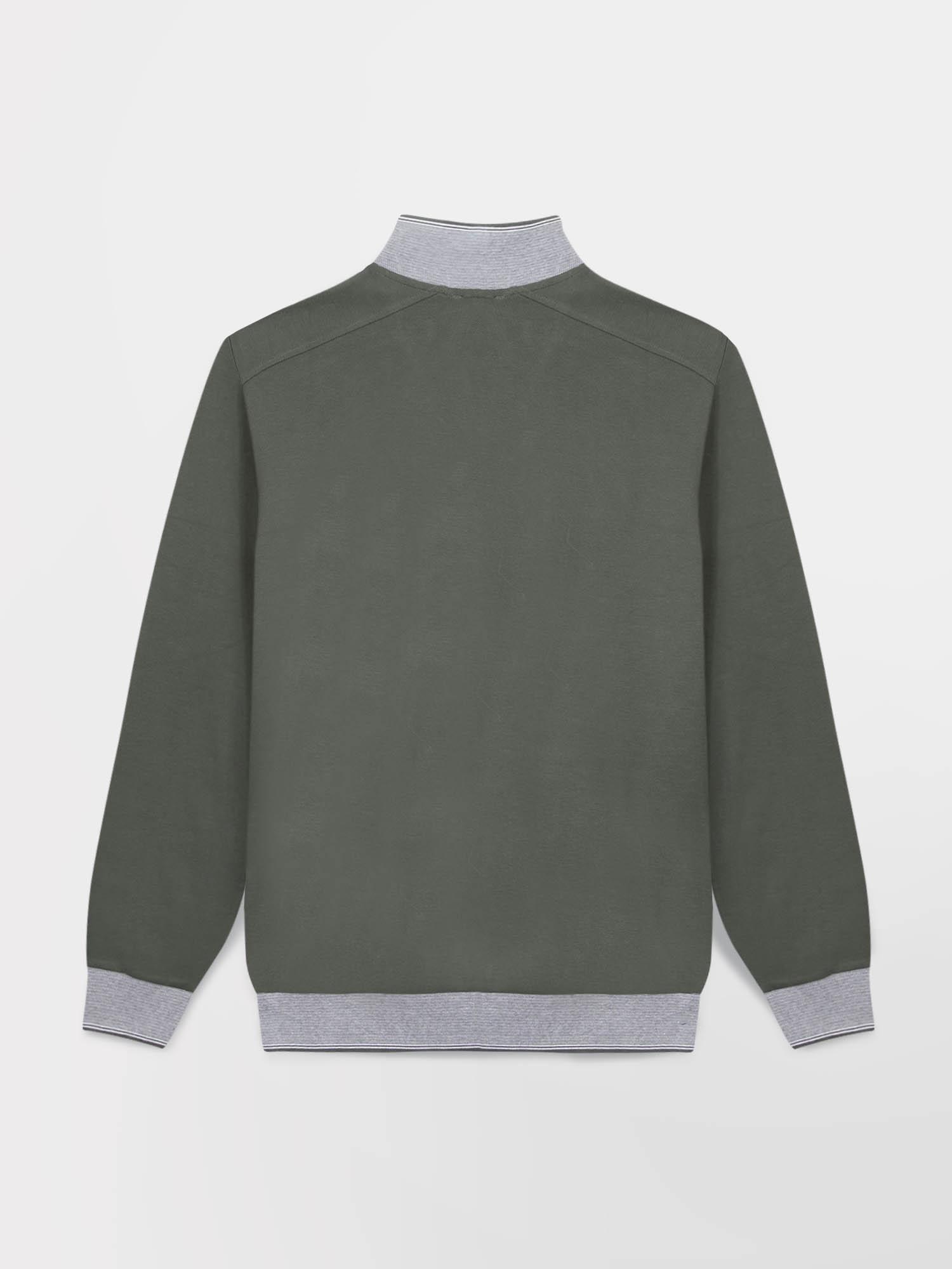 Gilet Homme Molletonne Coton Pique Vert LOANNGIL tbs