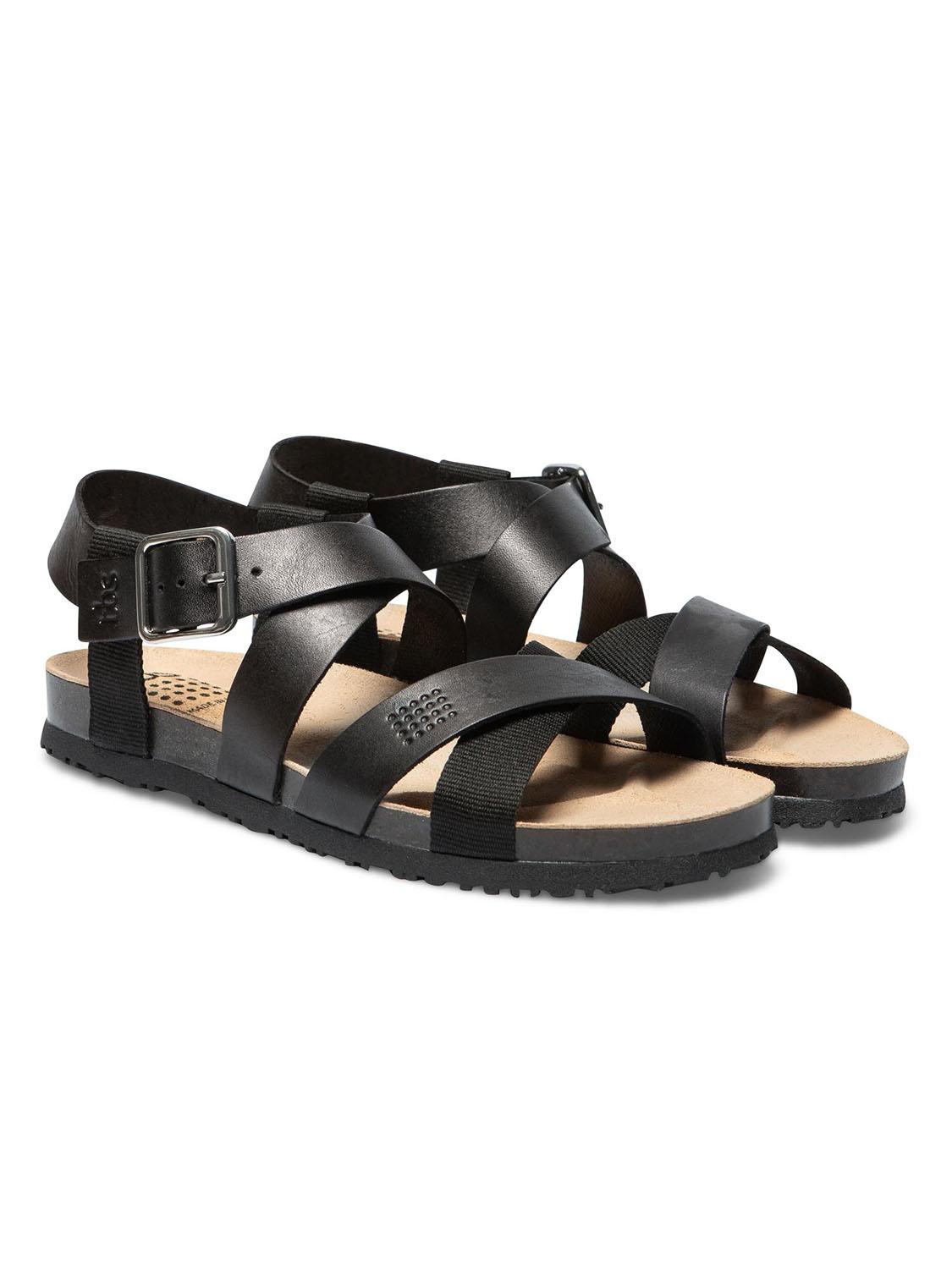 Sandales Femme Confort Cuir Noir