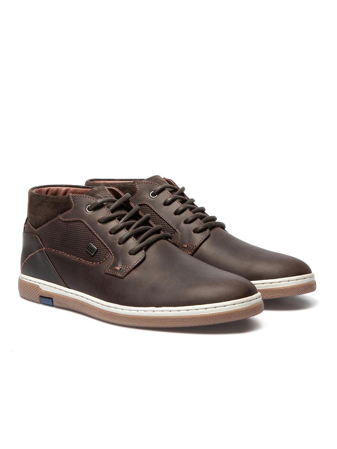 Tennis cuir marron homme online