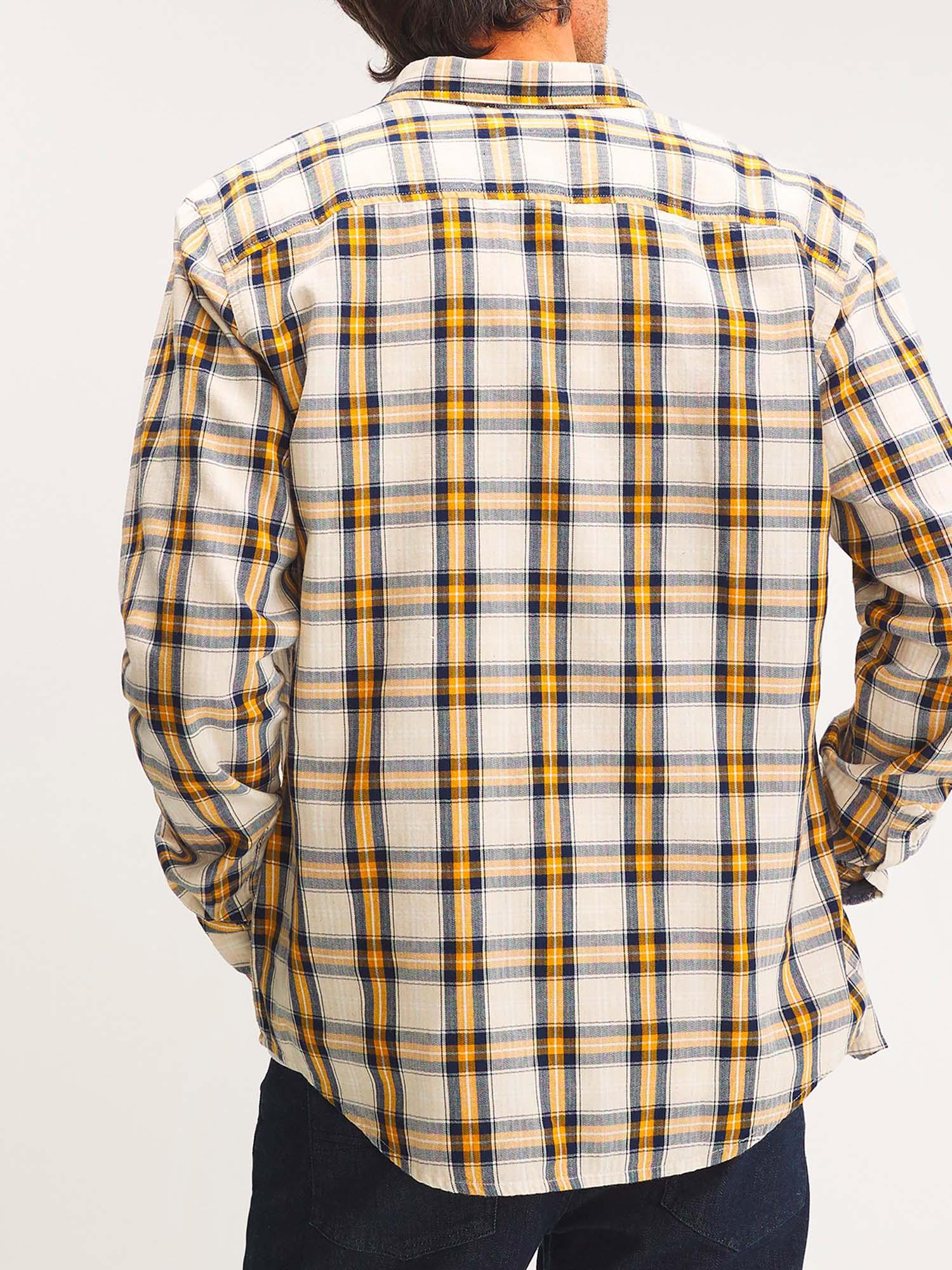 Chemise Homme A Carreaux Jaune et Noir tbs