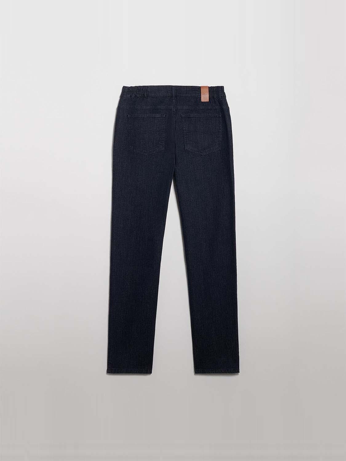 Jean Homme Ceinture elastiquee Coton Biologique Bleu tbs