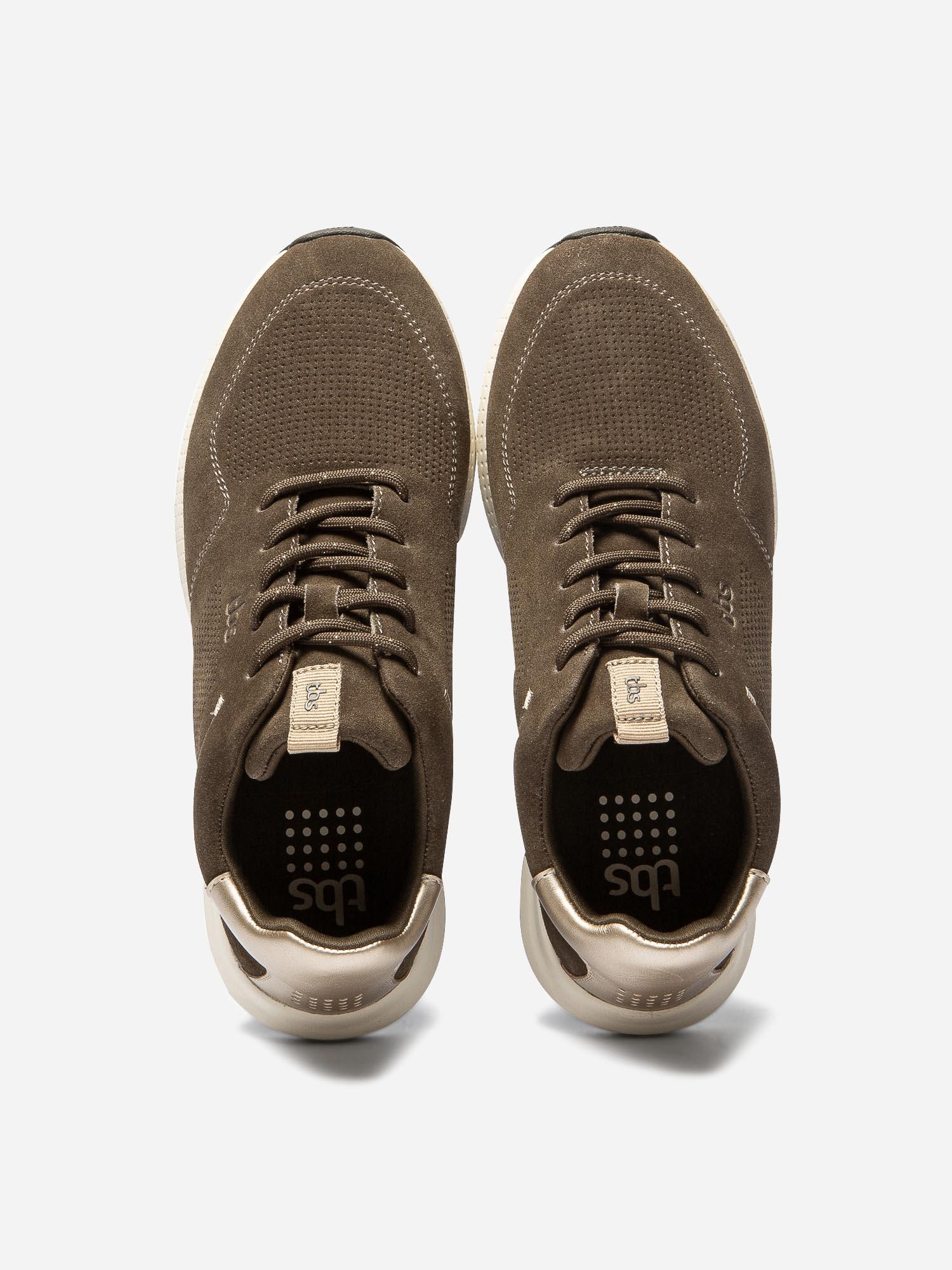 Chaussure femme kaki en discount cuir