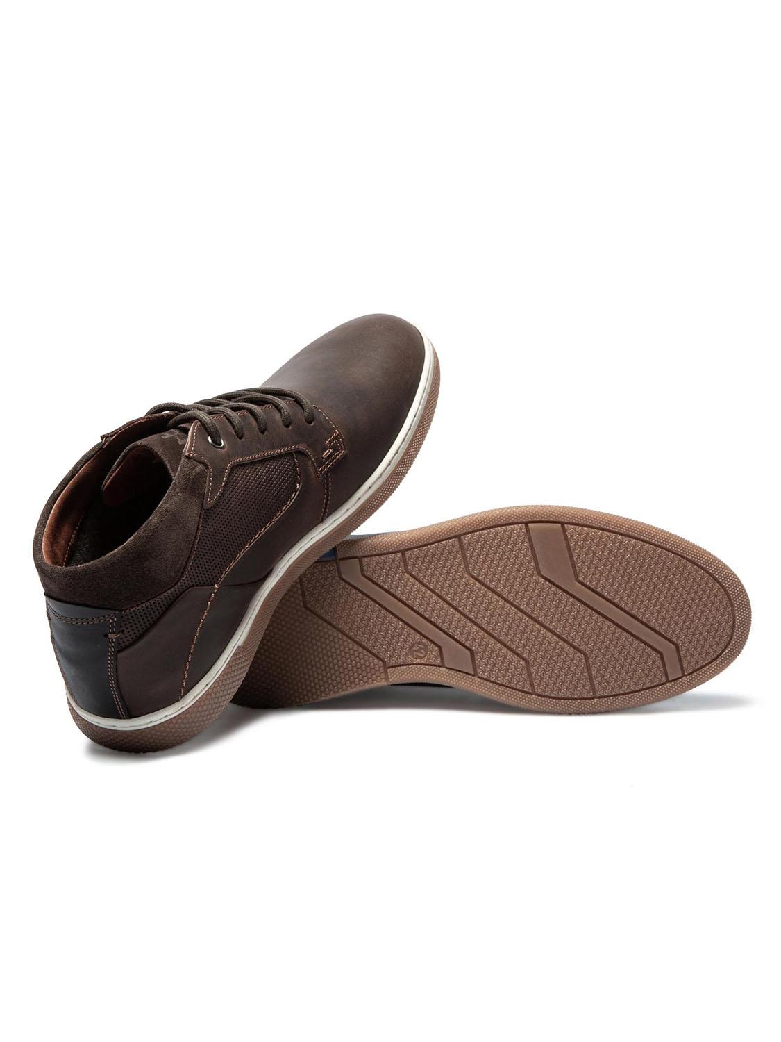 Tennis cuir on sale marron homme