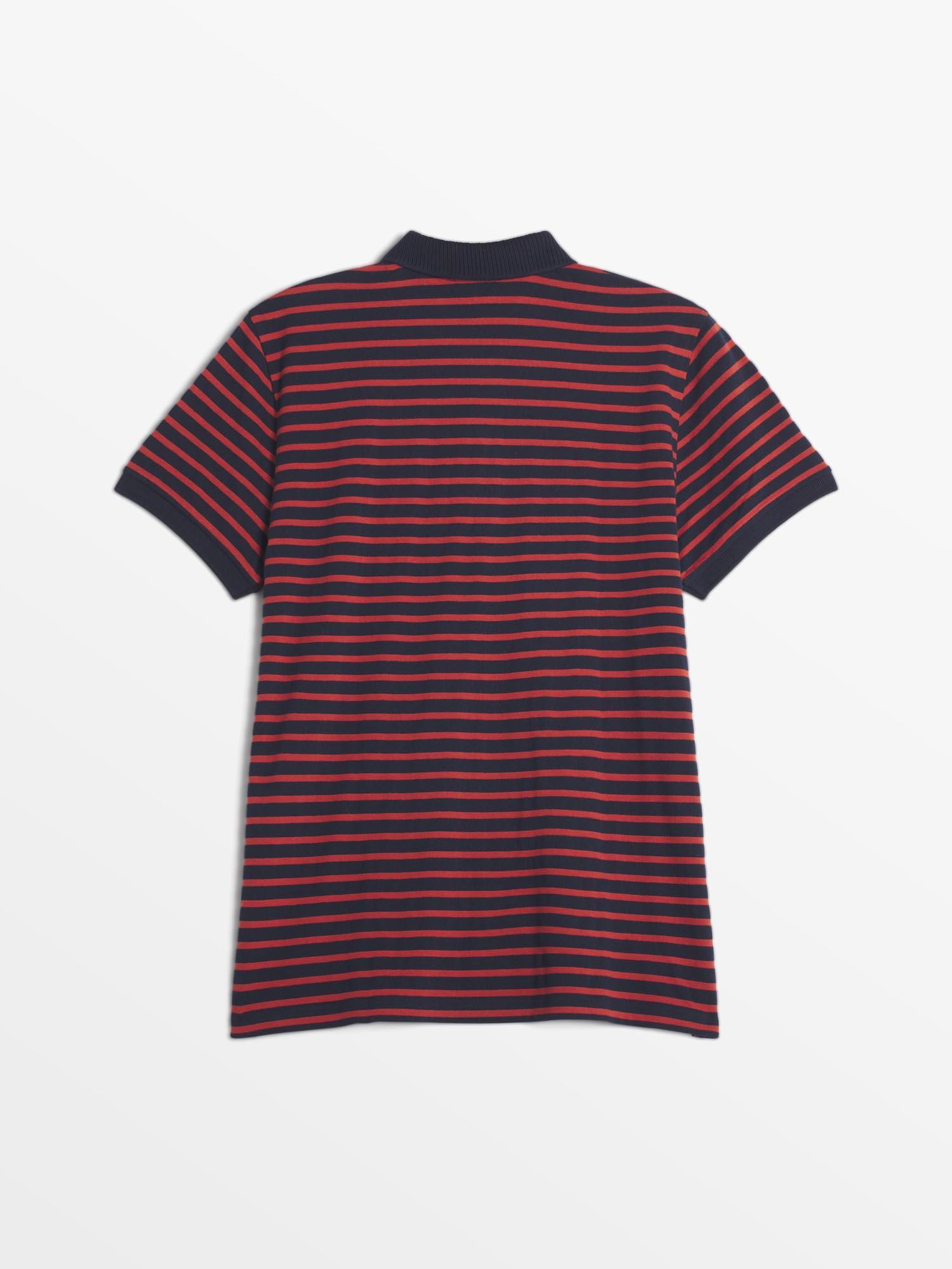 Polo Homme A Rayures Marine et Rouge tbs
