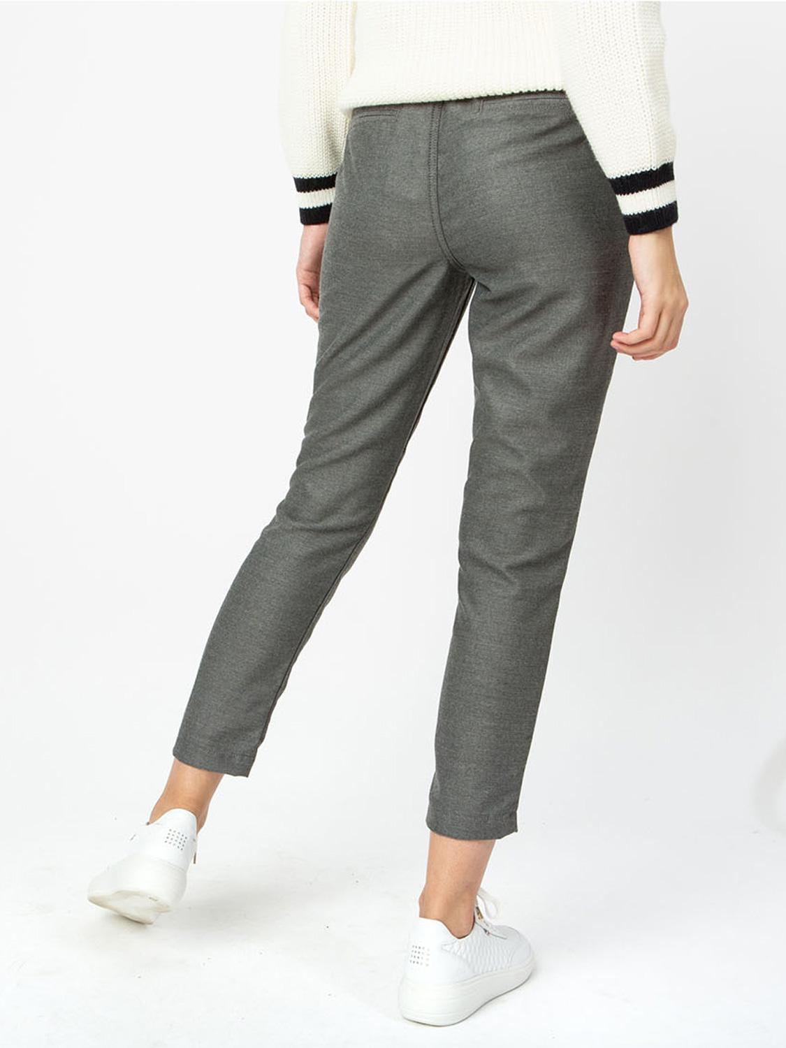 Pantalon femme gris hot sale